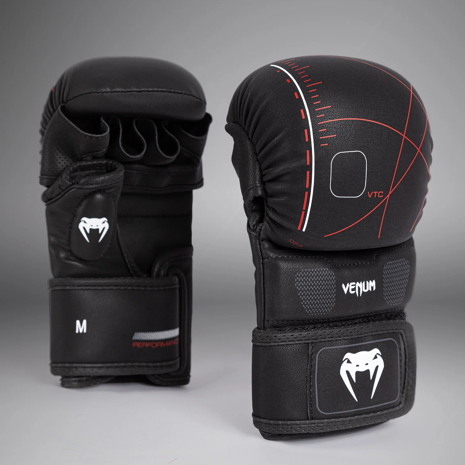 Venum Tactical XT Sparring Gloves - Black/Fire Red
