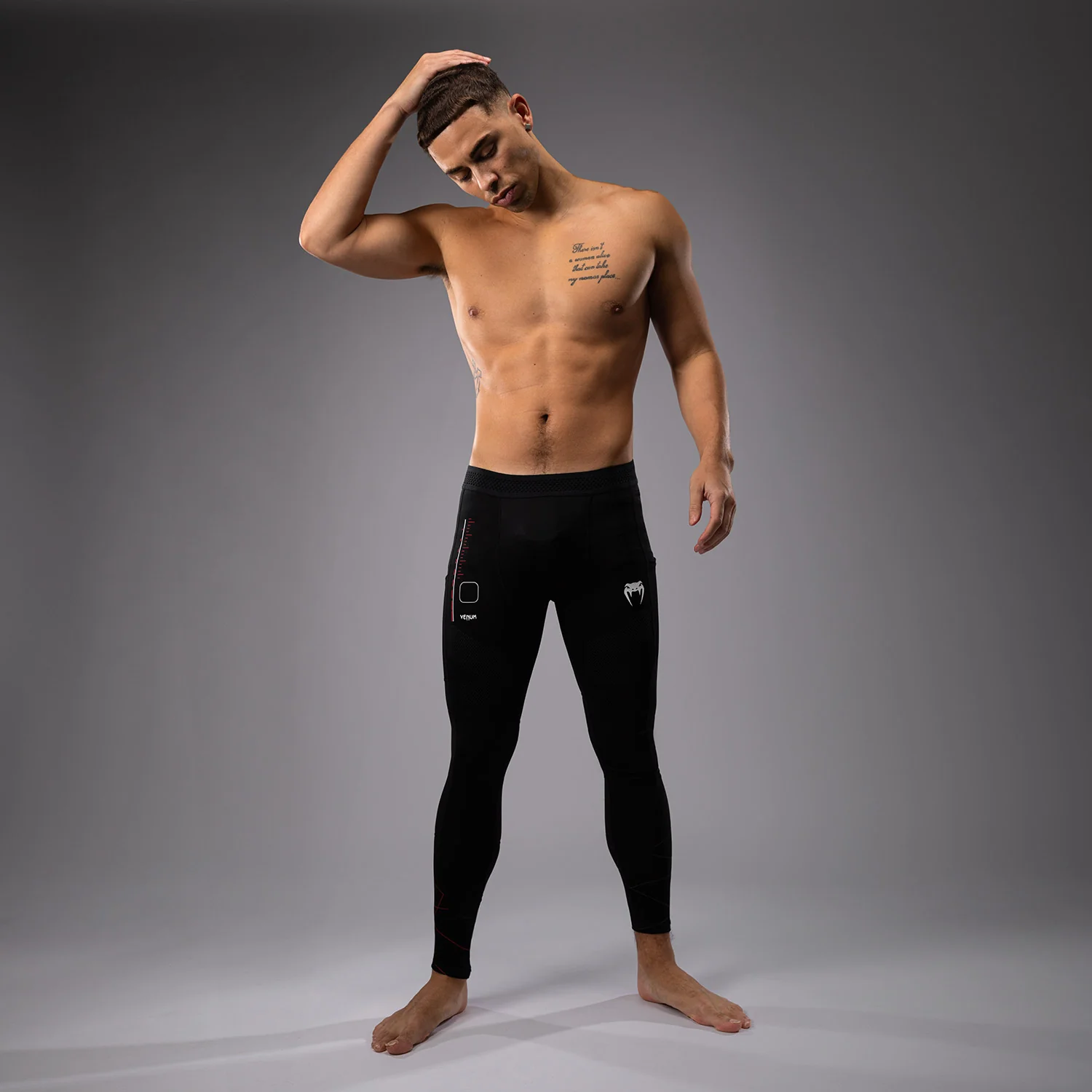 Venum Tactical XT Spats - Black/Fire Red - Image 2
