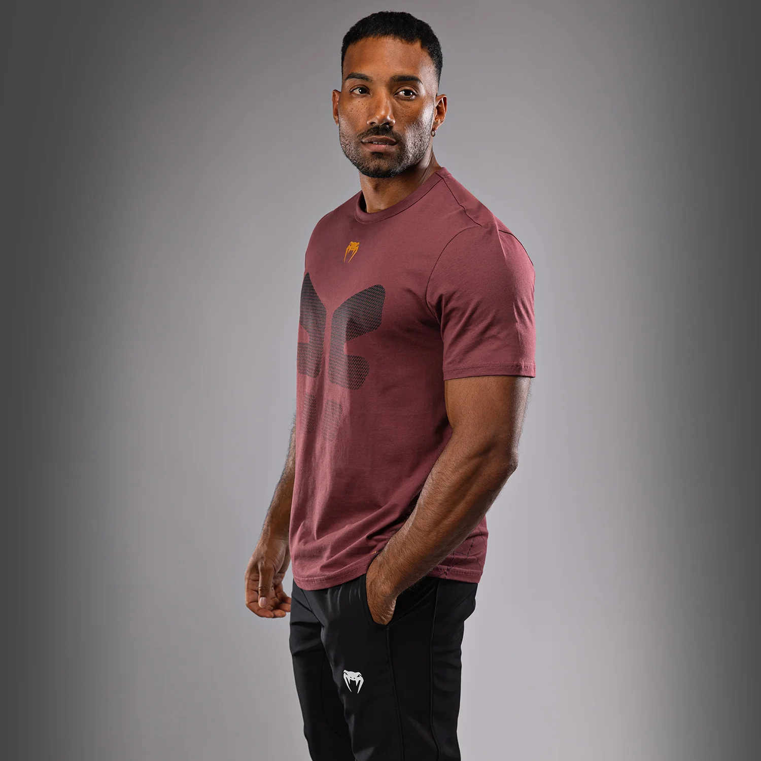 Venum Tactical XT T-shirt- Black/Burgundy/Gold - Image 2