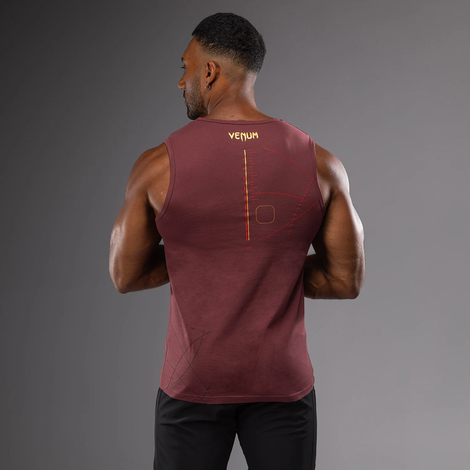 Venum Tactical XT Tank Top - Black/Burgundy/Gold - Image 2