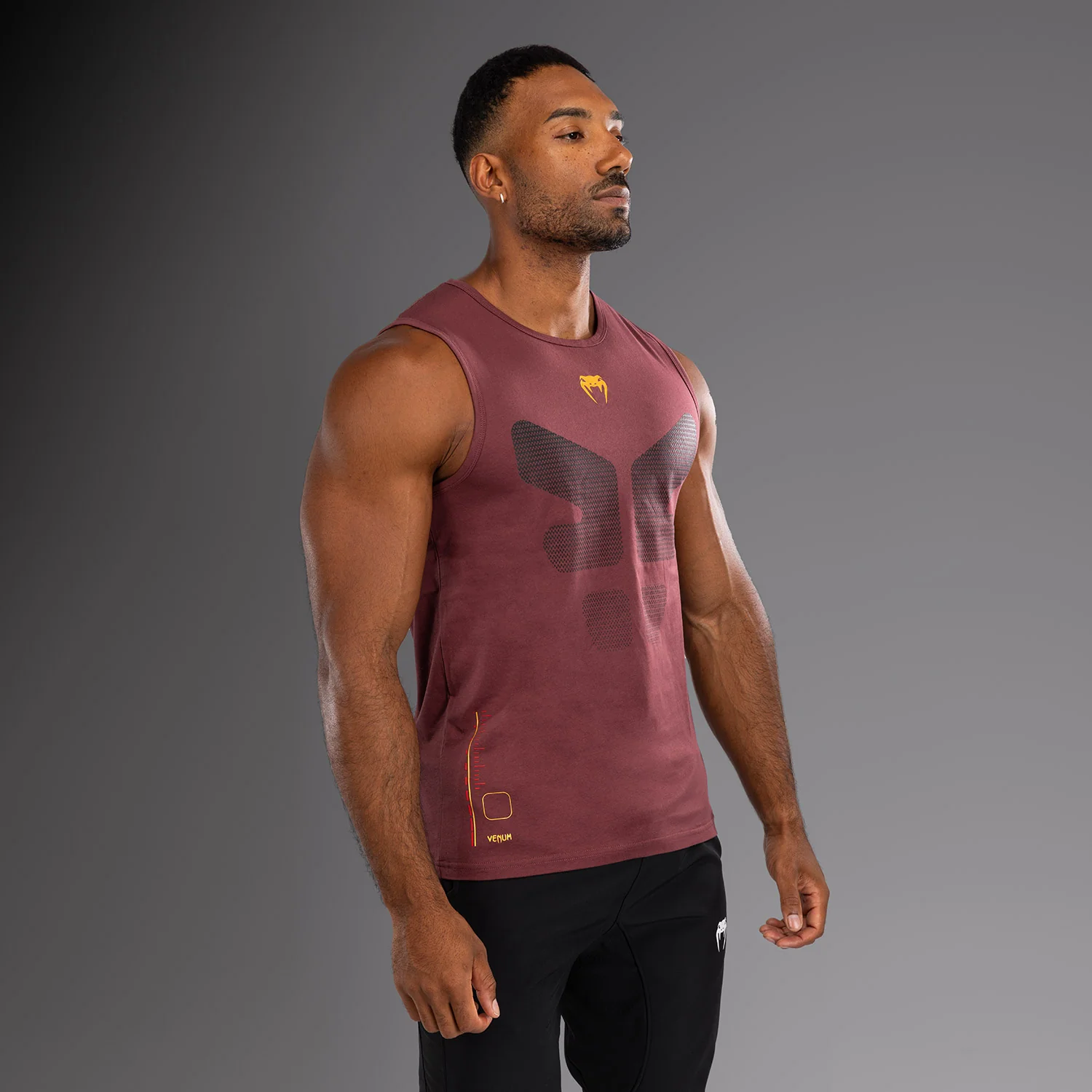 Venum Tactical XT Tank Top - Black/Burgundy/Gold - Image 4