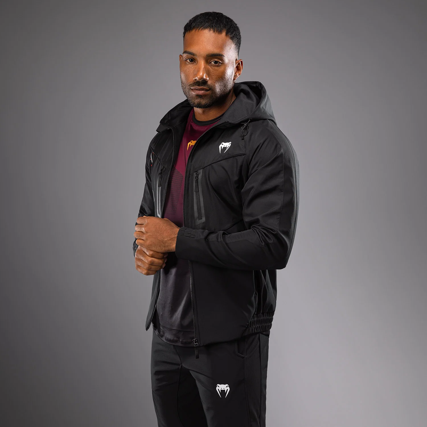 Venum Tactical XT Track Jackets - Black/Fire Red - Image 2