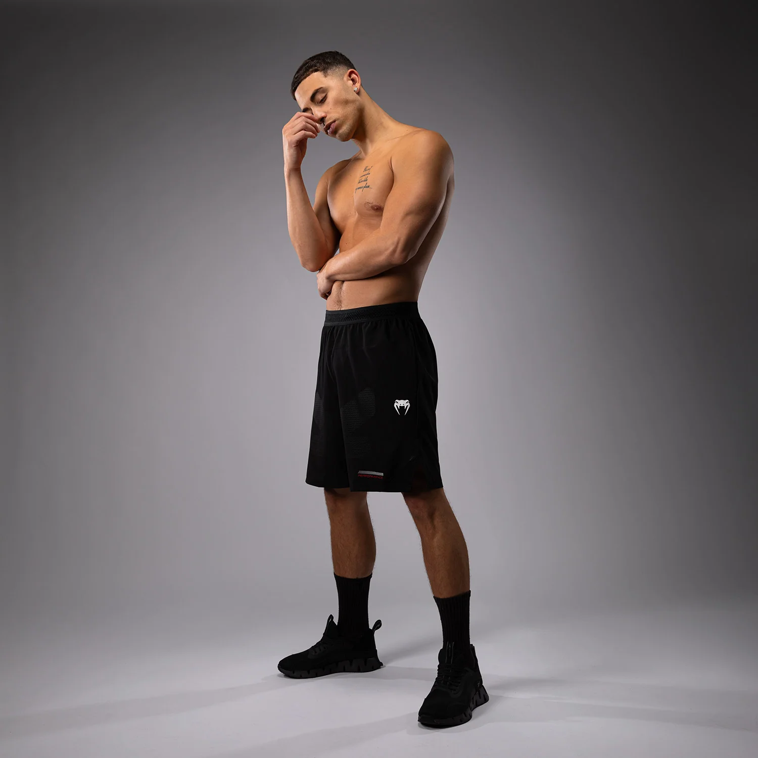 Venum Tactical XT Training Shorts - Black/Fire Red - Image 3