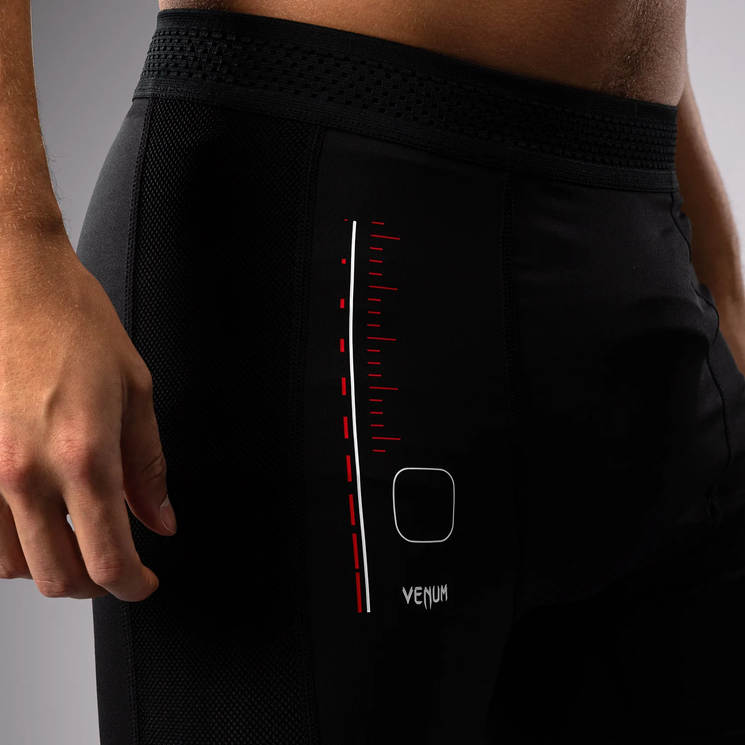 Venum Tactical XT Vale Tudo Shorts - Black/Fire Red - Image 7