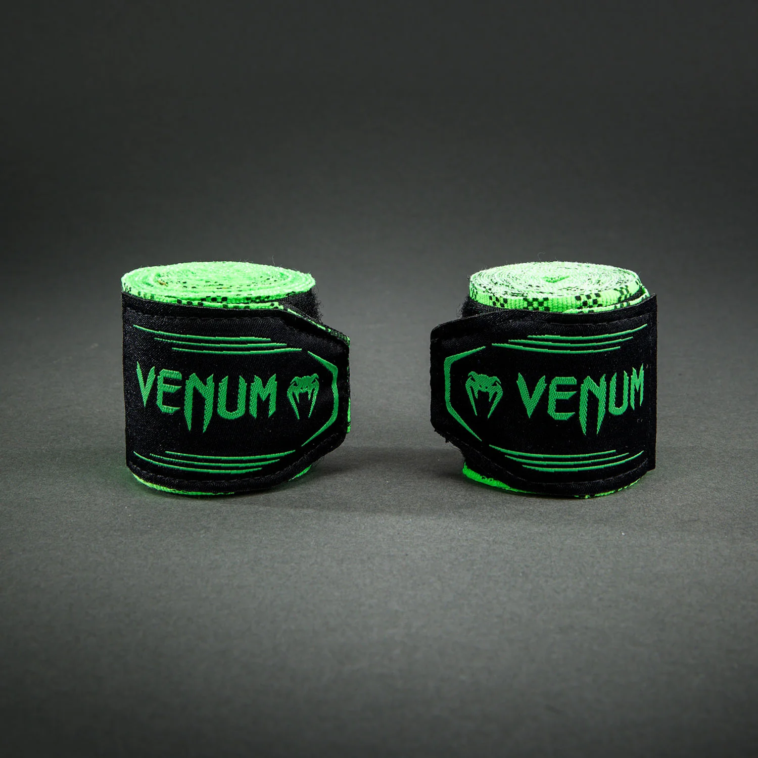 Venum Kontact Evo Tartan Handwraps - Neon Green - Image 2