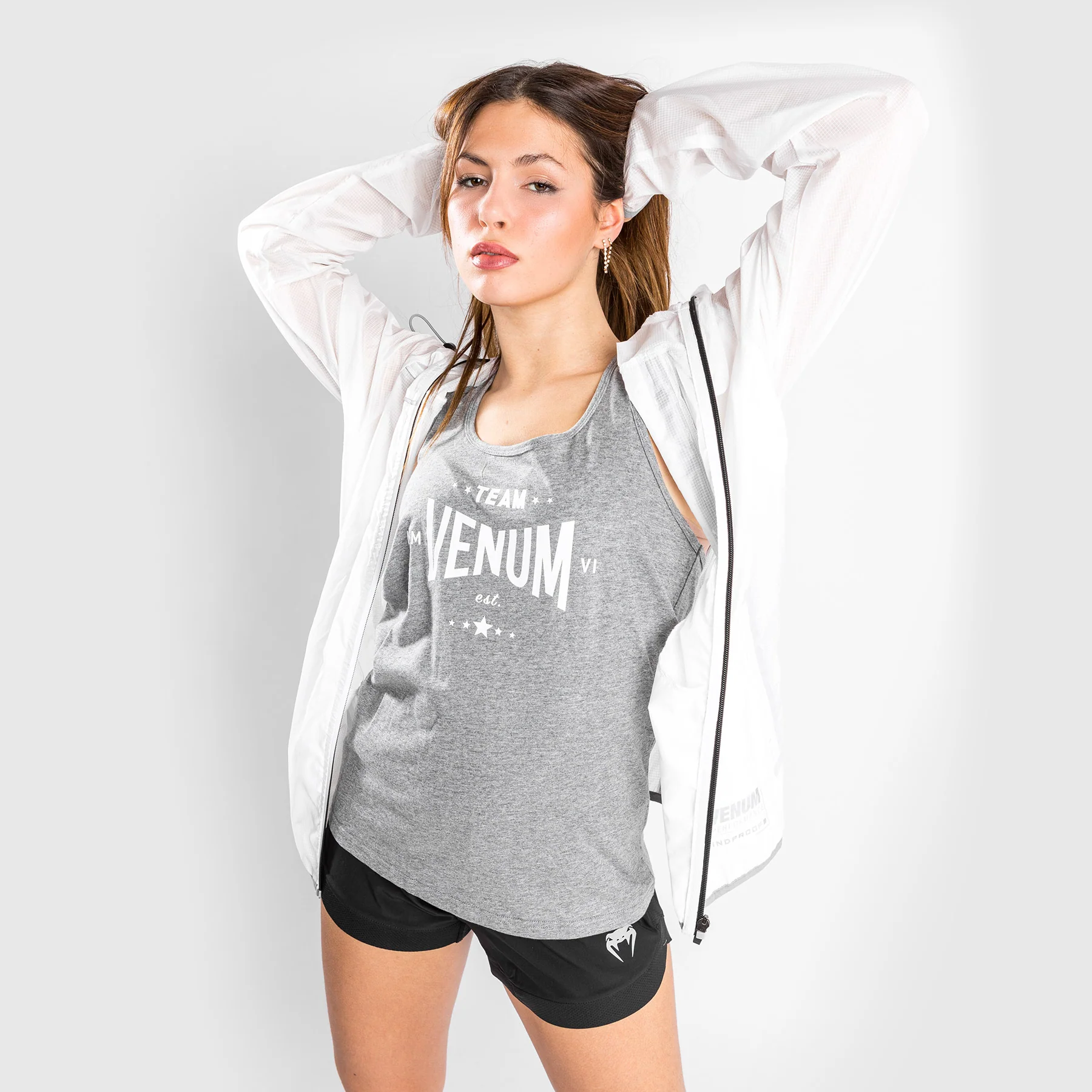 Venum Team 2.0 Tank Top - For Women - Light Heather Grey - Image 2