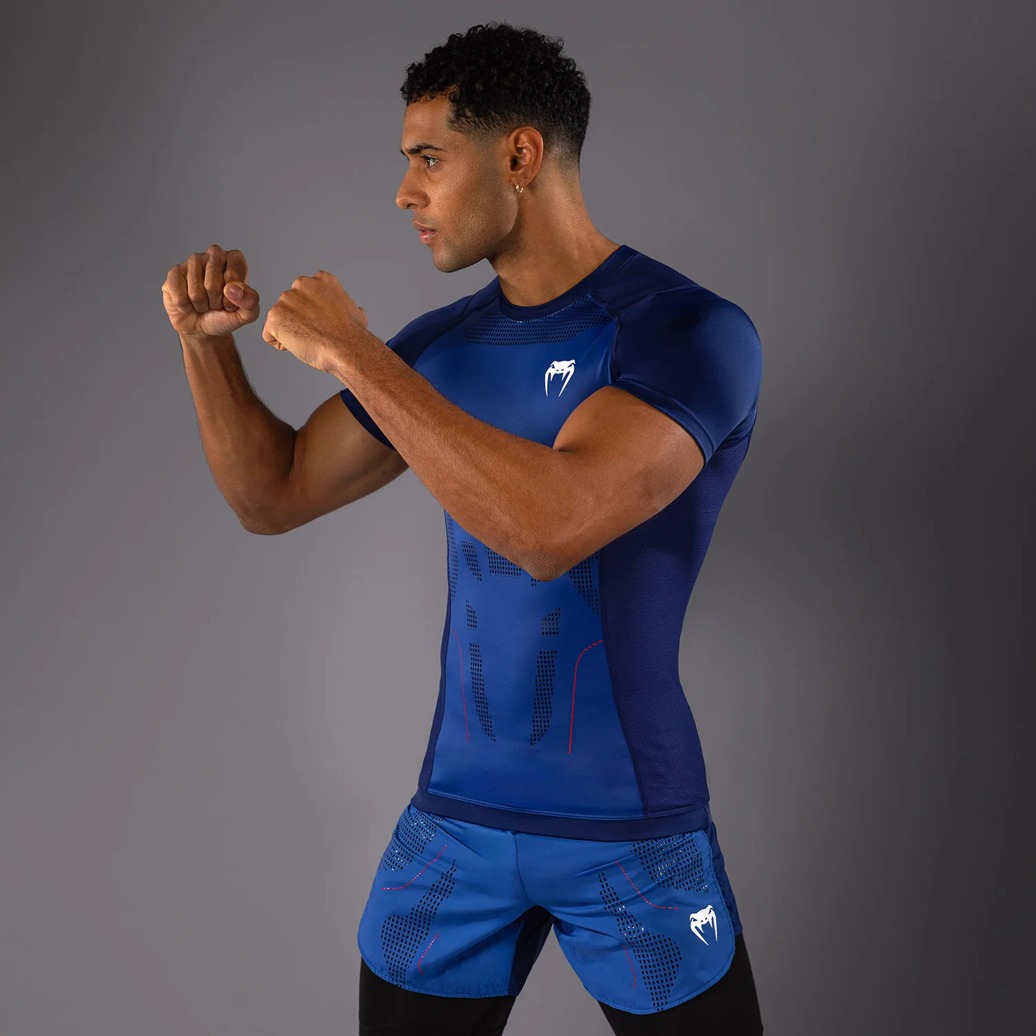 Venum Technical 3.0 Short Sleeve Rashguard - Night Blue - Image 2