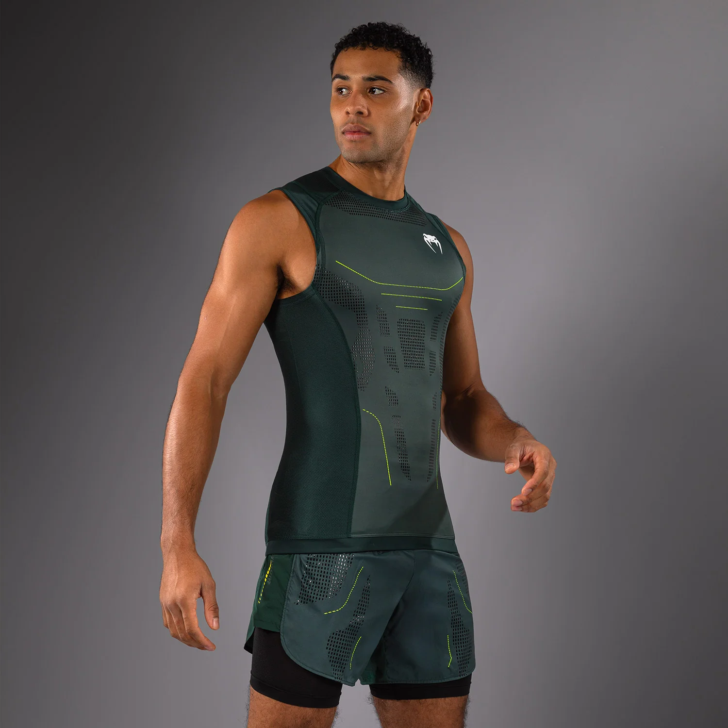 Venum Technical 3.0 Sleeveless Rashguard - Forest Green - Image 2