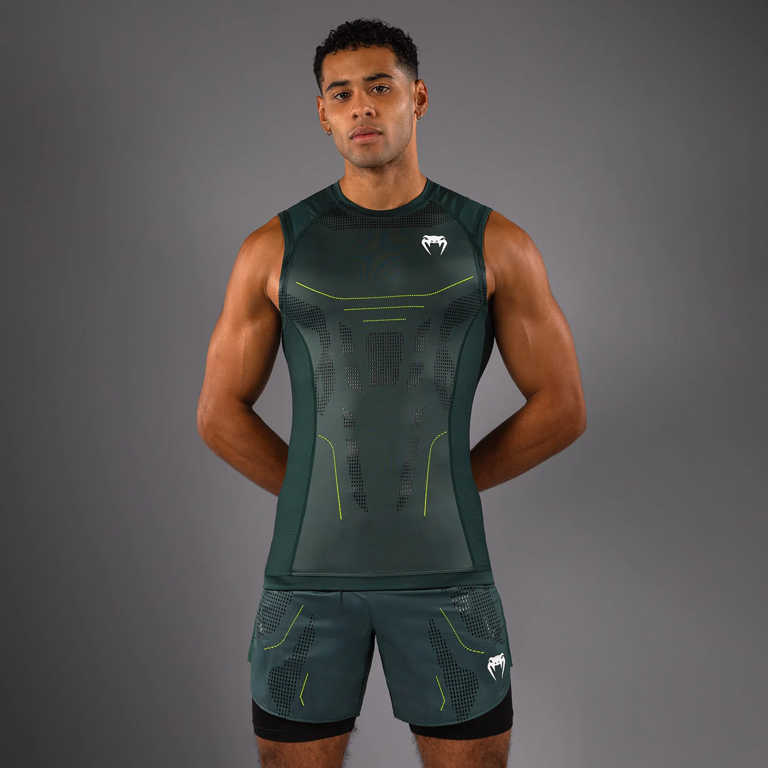 Venum Technical 3.0 Sleeveless Rashguard - Forest Green - Image 3