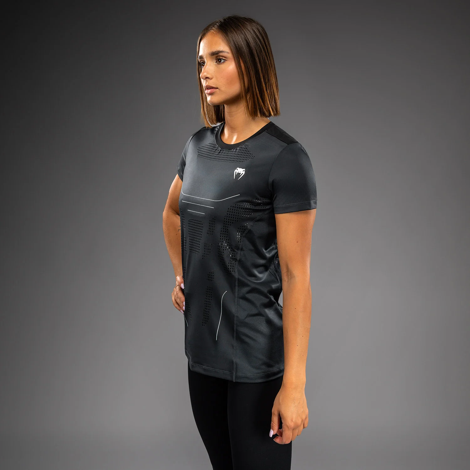 Venum Technical 3.0 Women’s Dry Tech T-Shirt - Storm Grey - Image 2