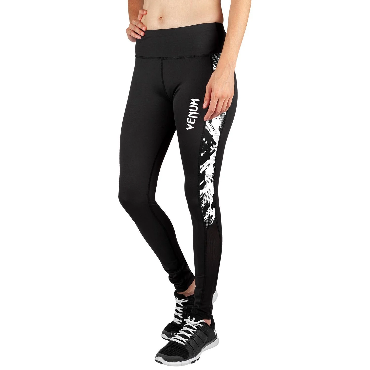 Venum Tecmo Leggings - For Women - Black/White - Image 2