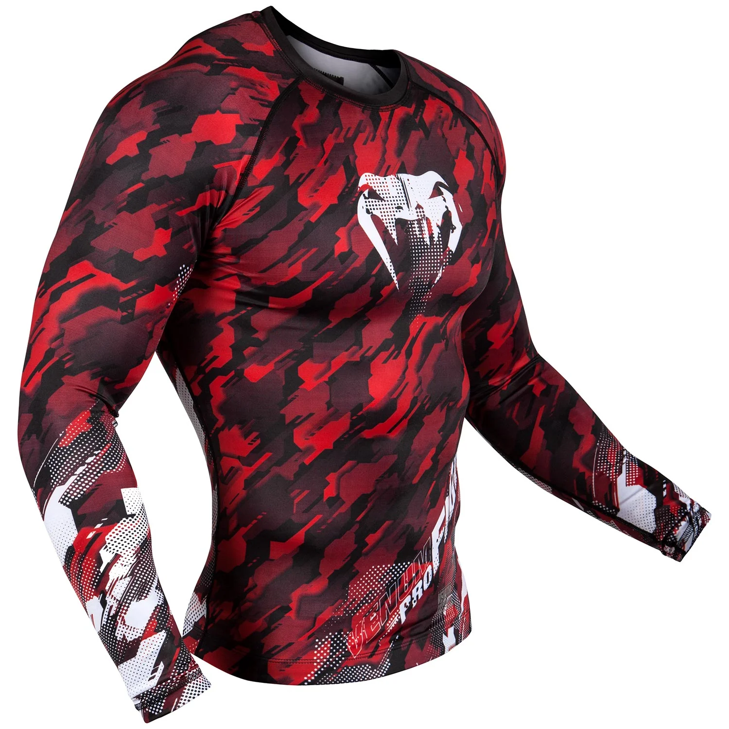 Venum Tecmo Rashguard - Long Sleeves - Red - Image 3