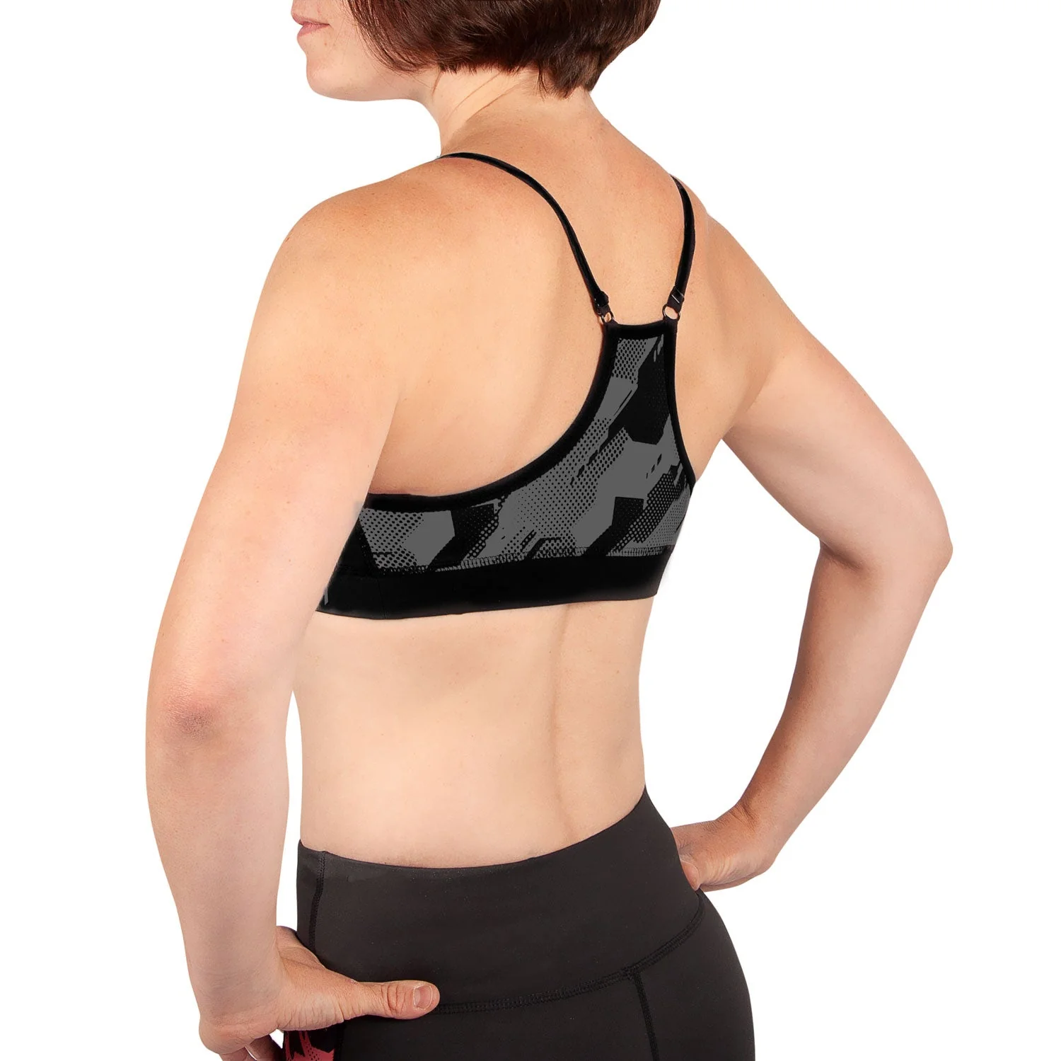 Venum Tecmo Sport Bra - For Women - Black/Black - Image 2