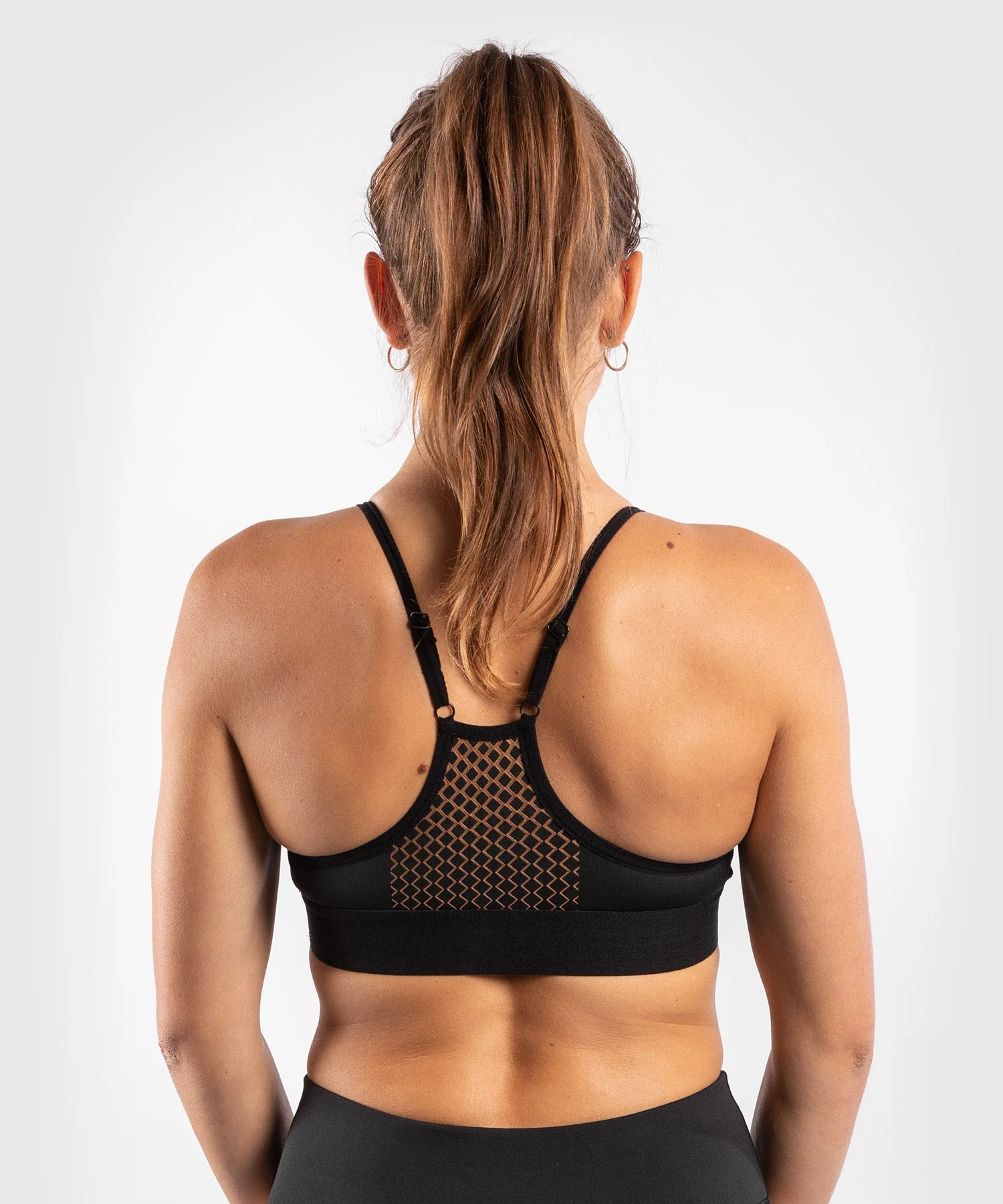 Venum Tecmo Sport Bra - For Women - Black/Bronze - Image 2