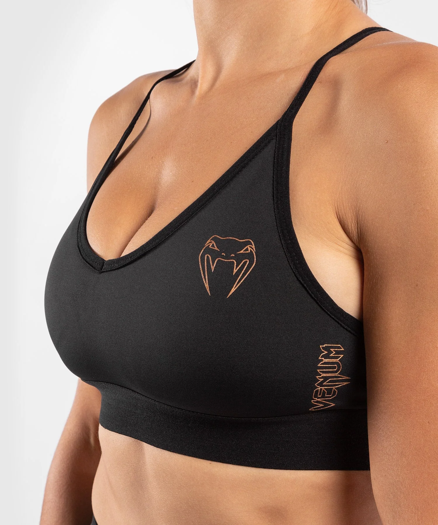 Venum Tecmo Sport Bra - For Women - Black/Bronze - Image 5