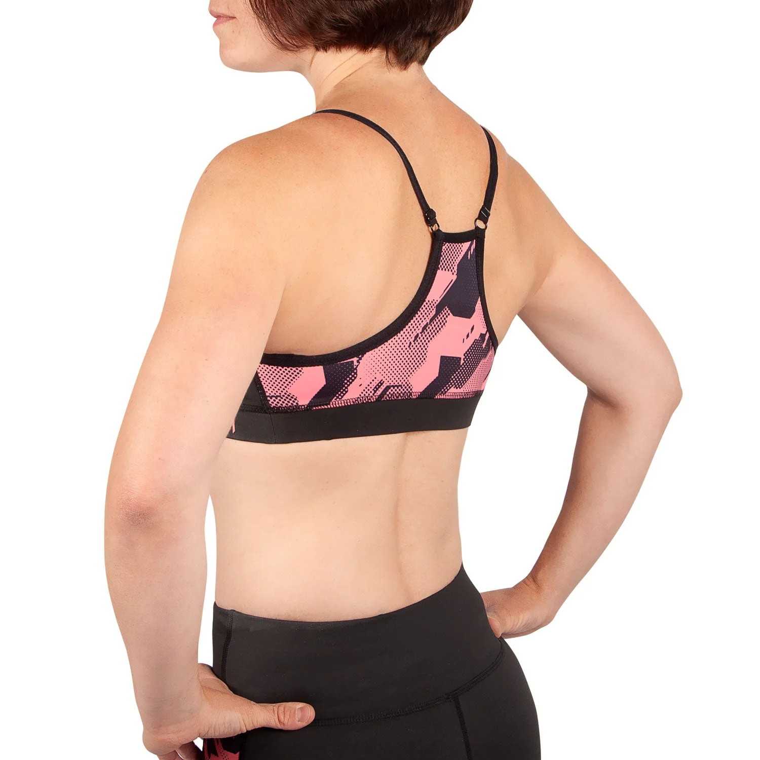 Venum Tecmo Sport Bra - For Women - Black/Pink - Image 2