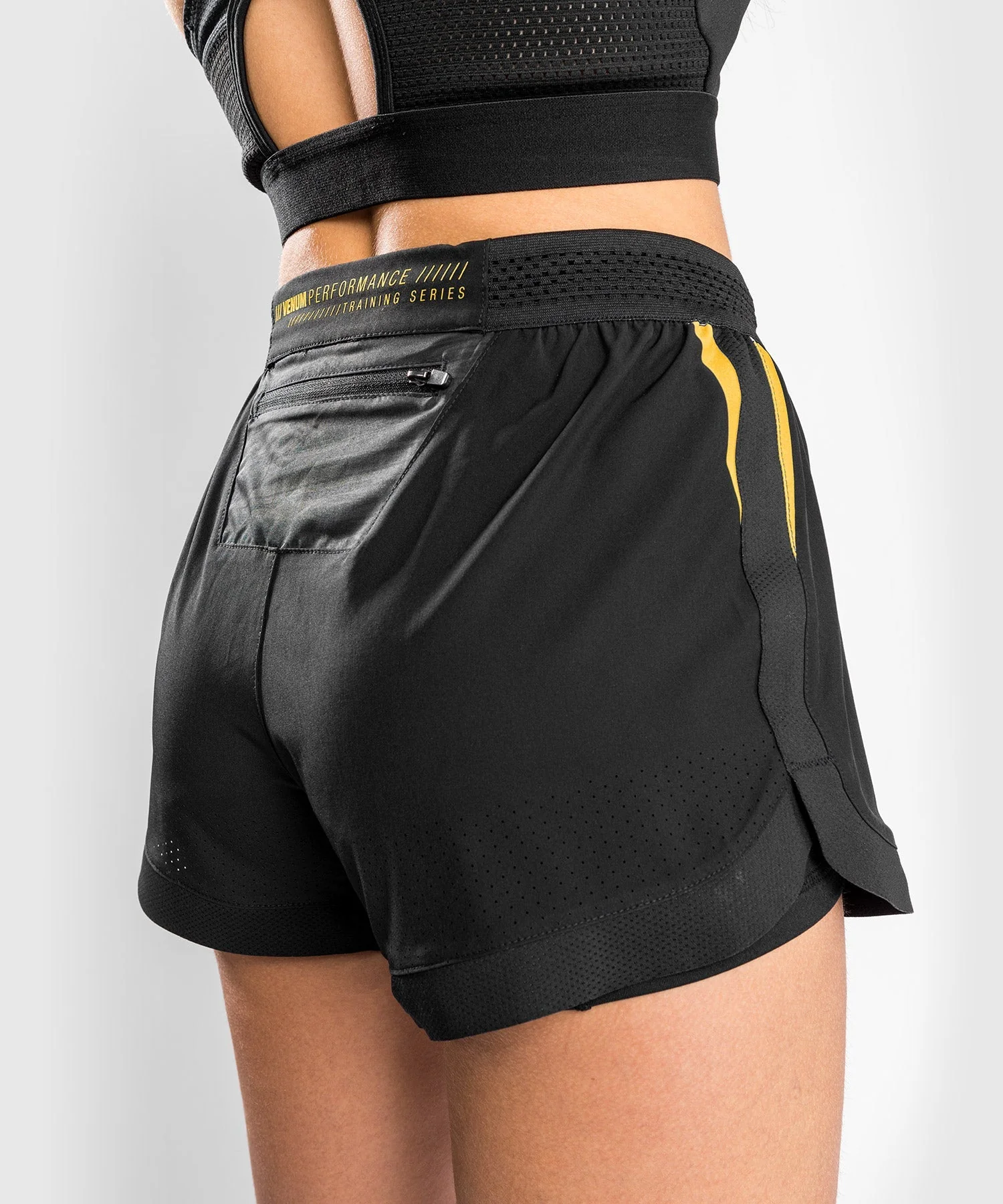 Venum Tempest 2.0 Women’s Training Shorts – Black/Gold - Image 5