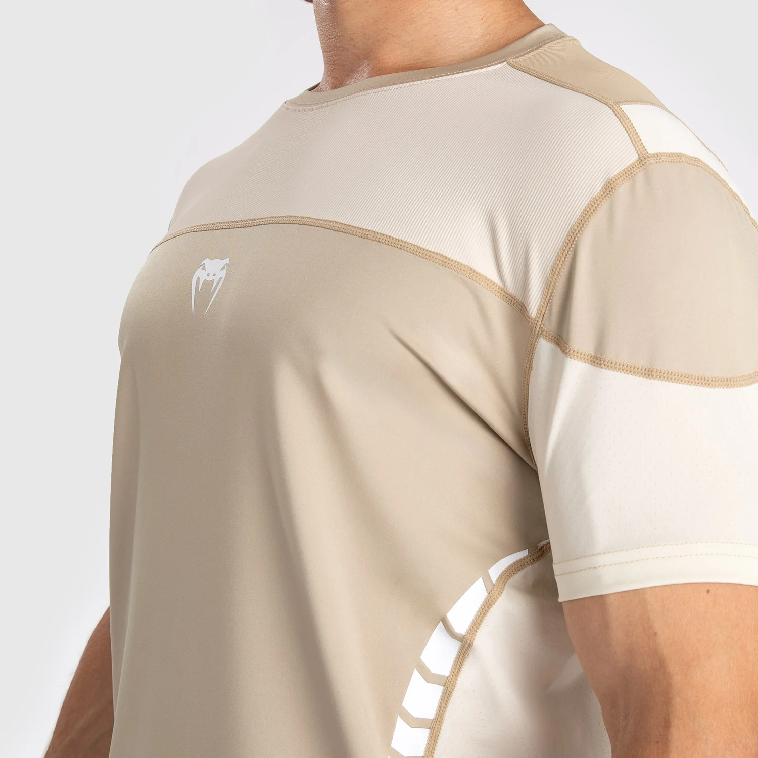 Venum Tempest Men's Dry-Tech T-Shirt - Beige/Sand - Image 4