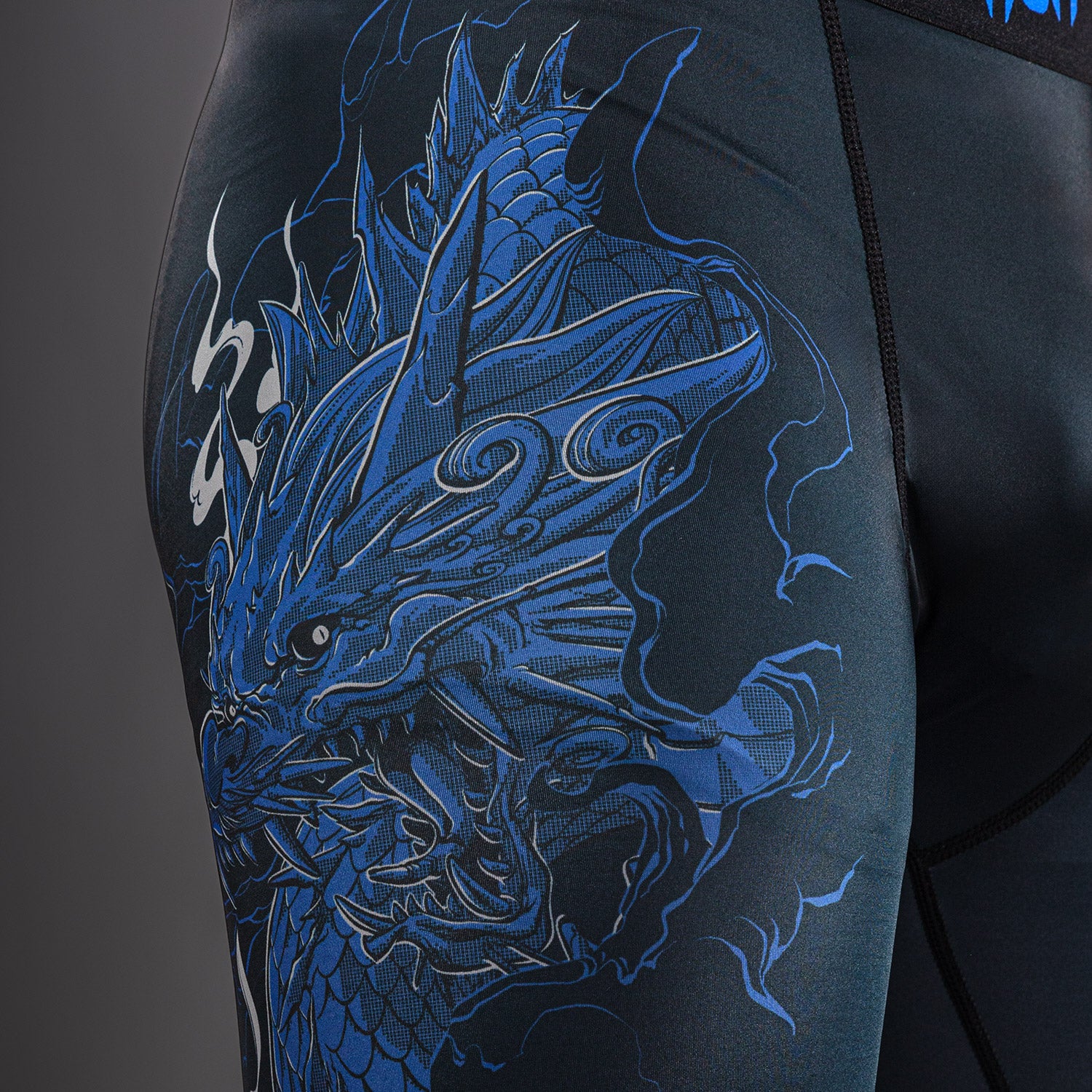 Venum Thunder Dragon Spats - Black/Royal Blue - Image 8