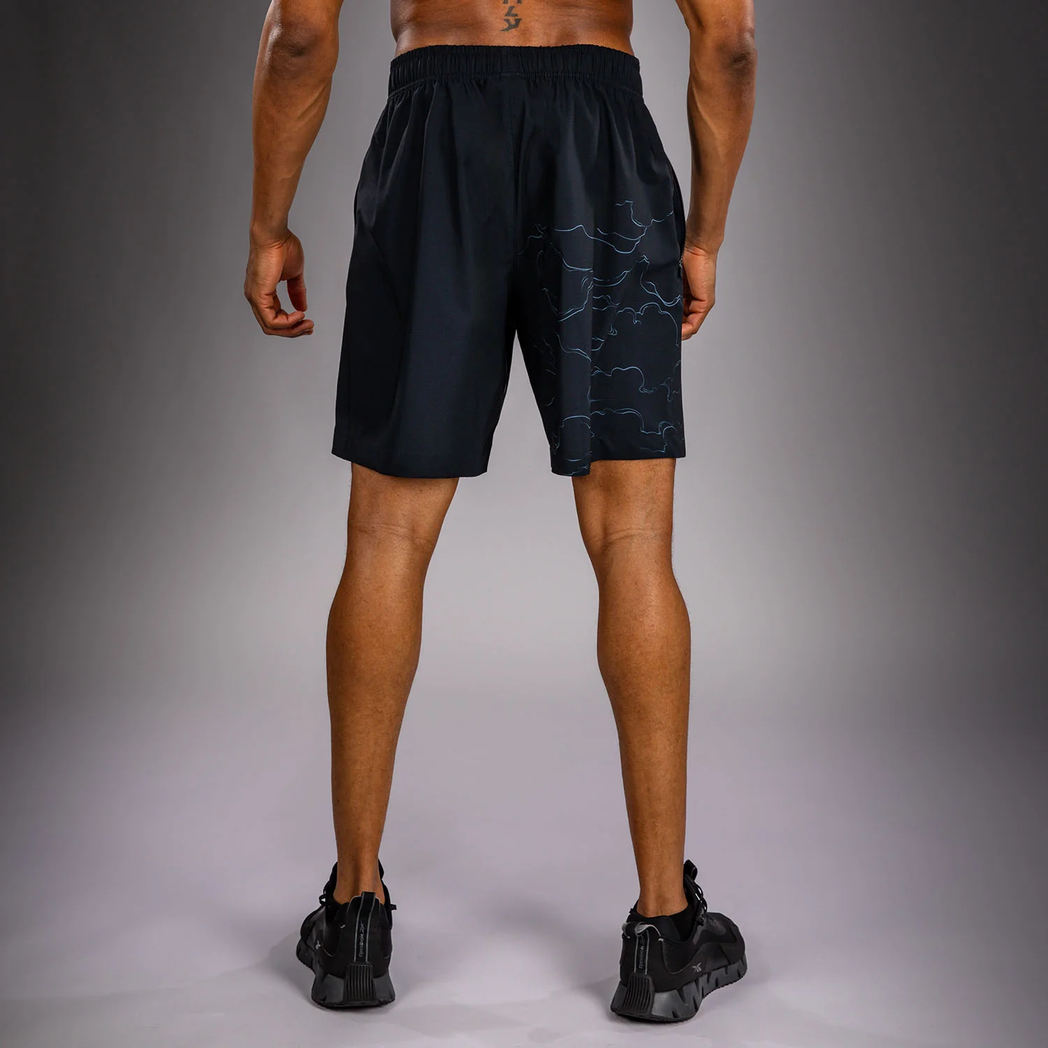 Venum Thunder Dragon Training Shorts - Black/Grey/Copper - Image 4