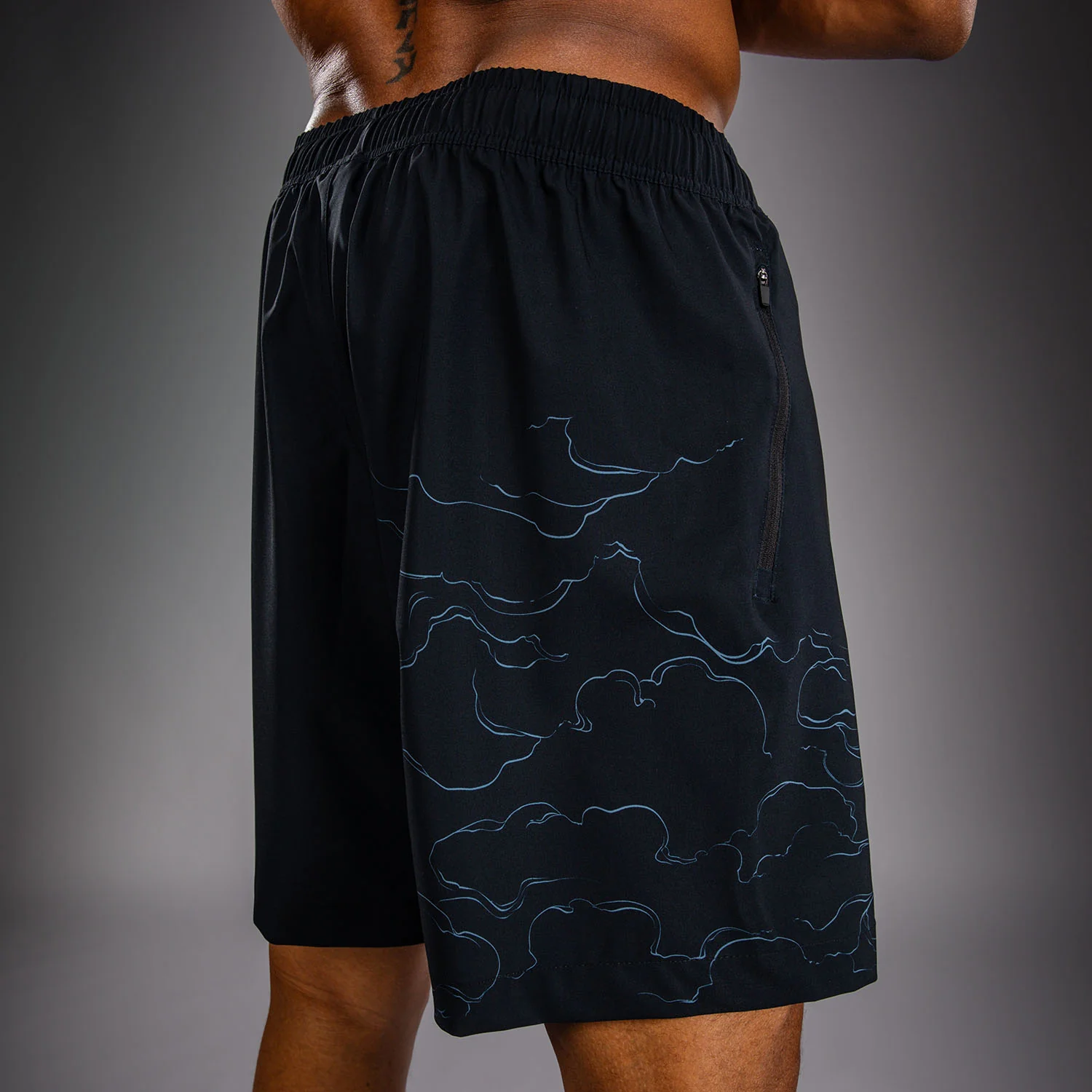 Venum Thunder Dragon Training Shorts - Black/Grey/Copper - Image 7