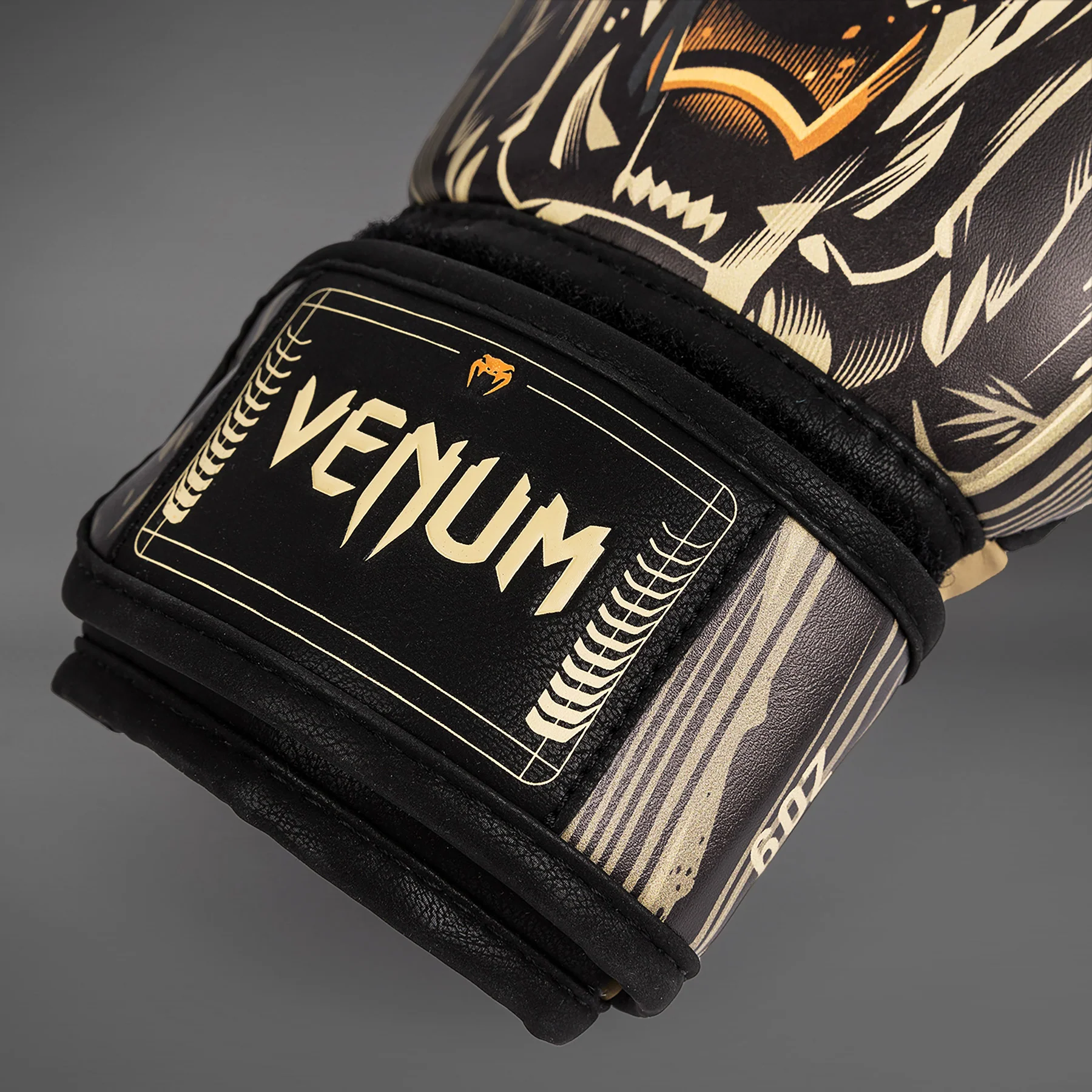 Venum Tiger Kids Boxing Gloves - Black/Neon Orange - Image 5