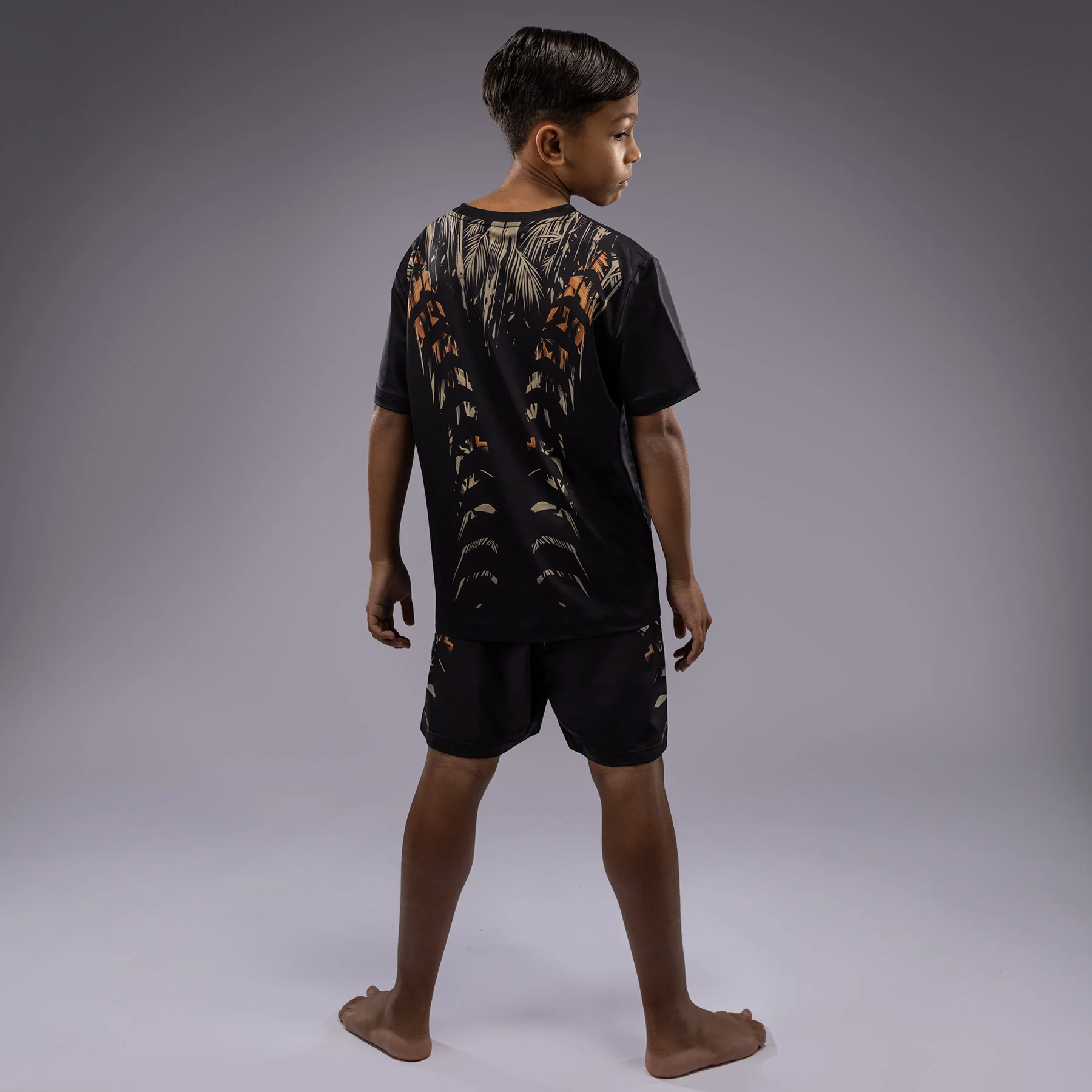 Venum Tiger Kids Dry Tech T-Shirt - Black/Neon Orange - Image 5