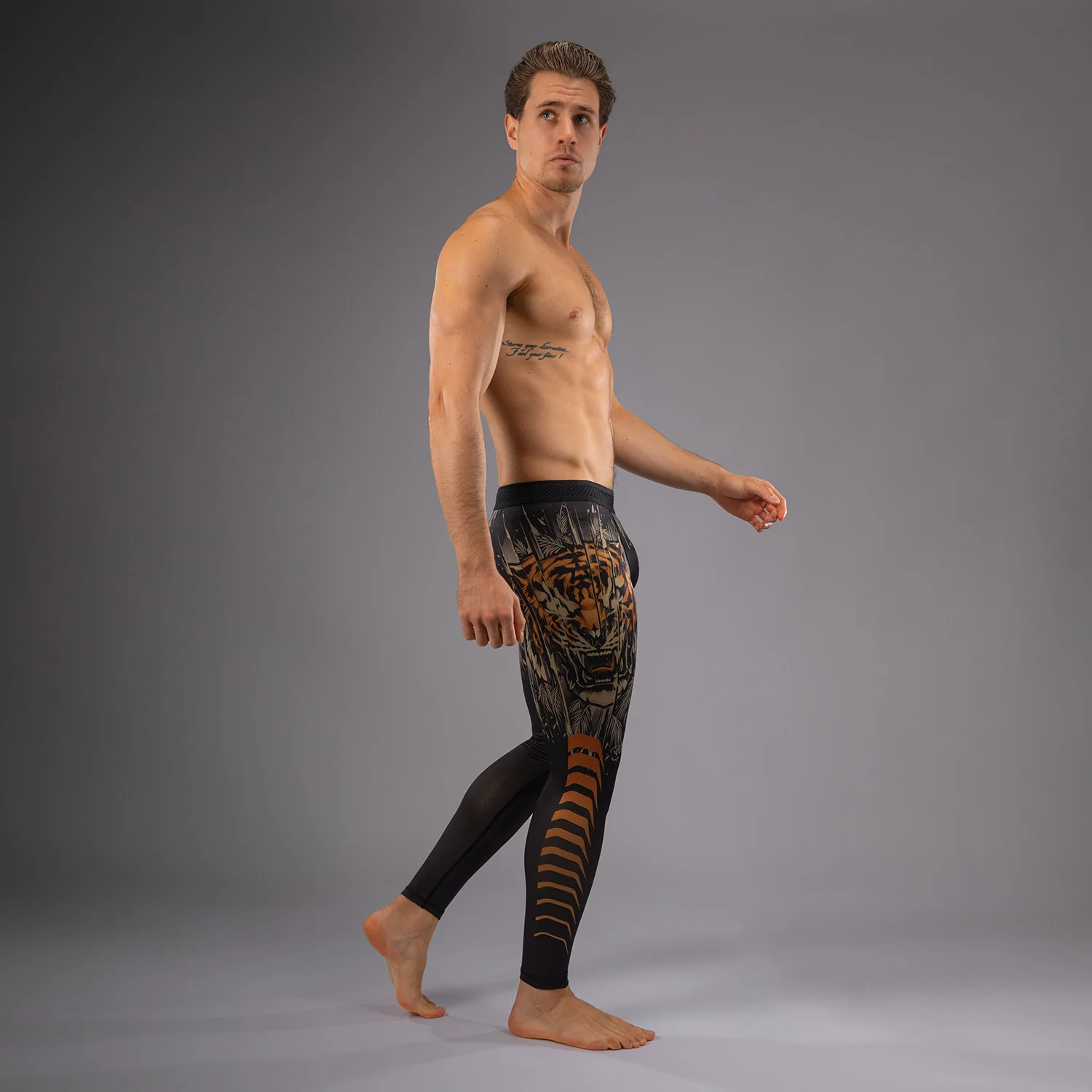 Venum Tiger Men's Spats - Black/Neon Orange - Image 3