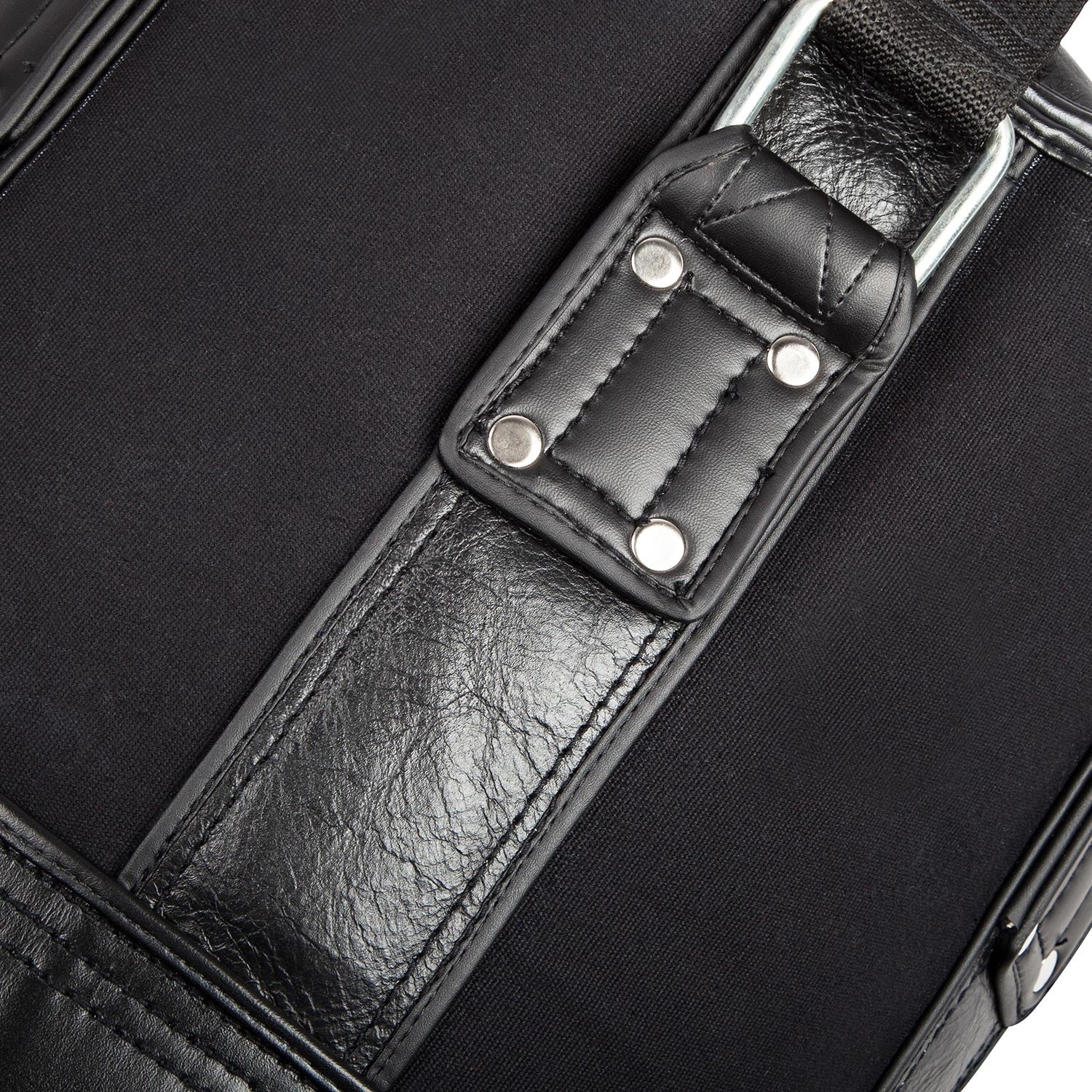 Venum Training Bag Leather - Black/White-Unfilled - Image 4