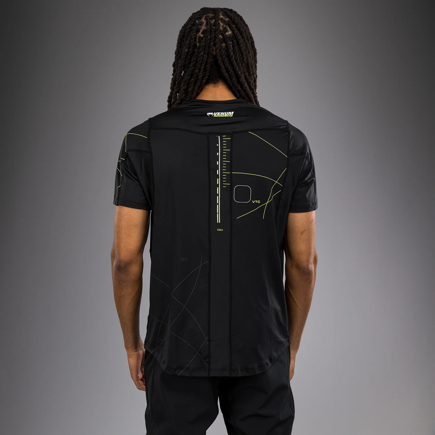 Venum Training Camp 4.0 Dry Tech T-shirt - Black/Neon Green - Image 3