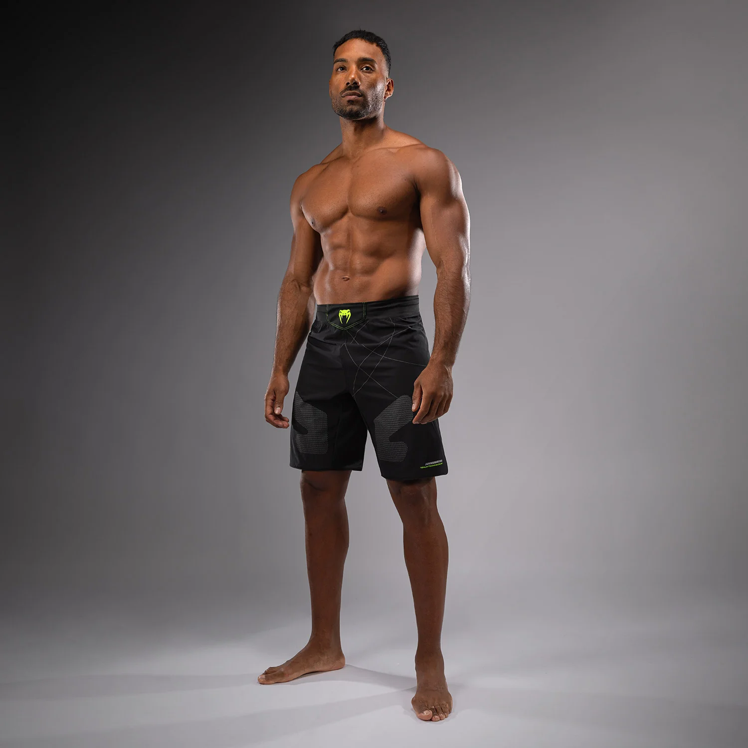 Venum Training Camp 4.0 Fight Short - Black/Neon Green - Image 2