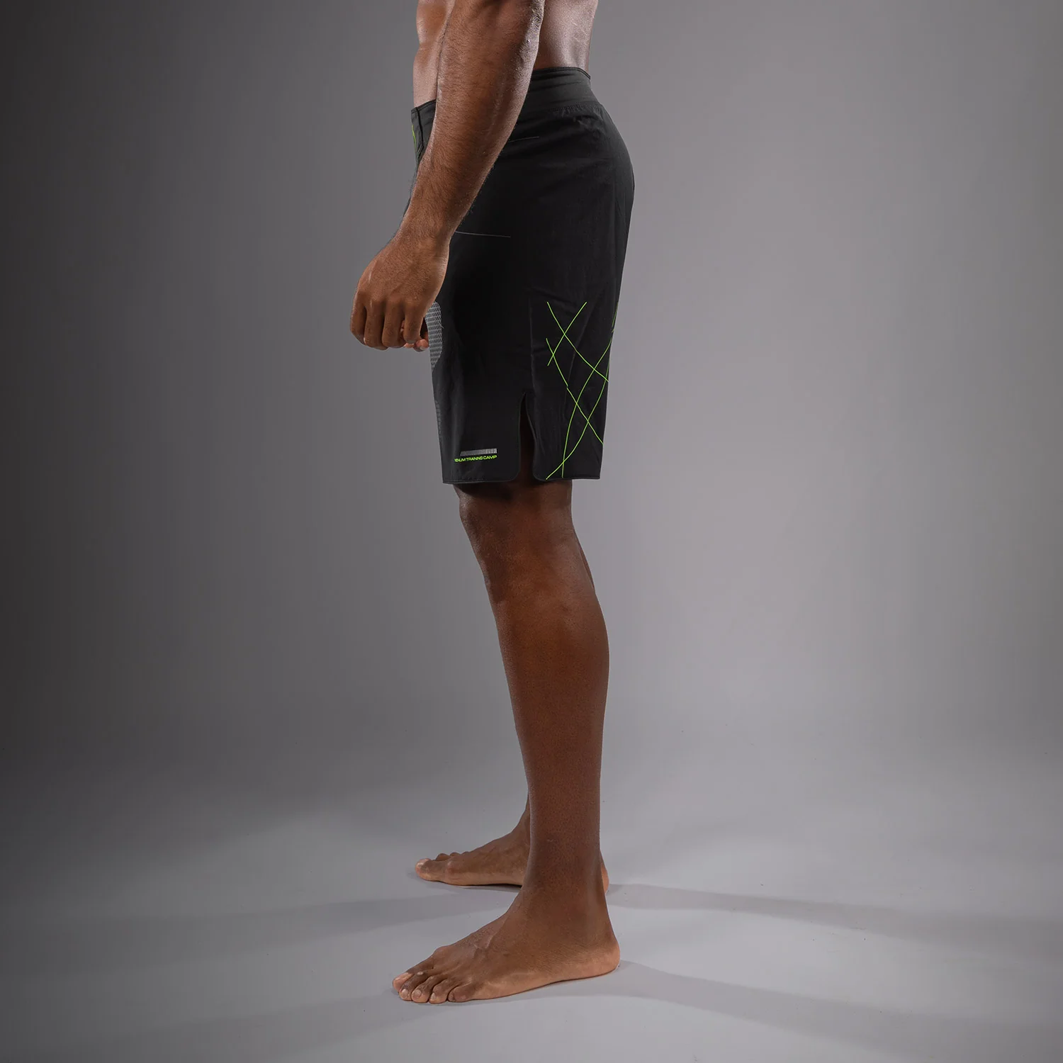 Venum Training Camp 4.0 Fight Short - Black/Neon Green - Image 3