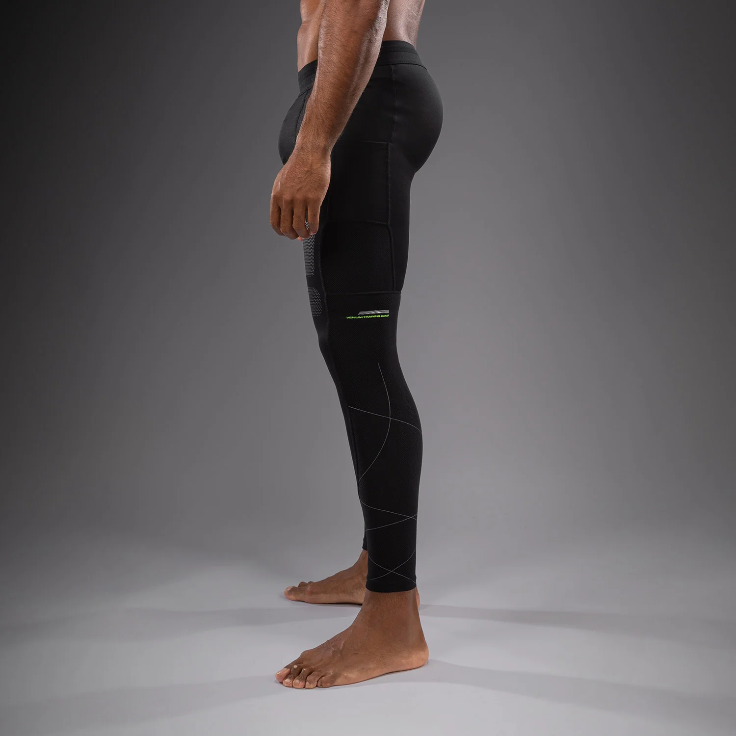 Venum Training Camp 4.0 Spats - Black/Neon Green - Image 3