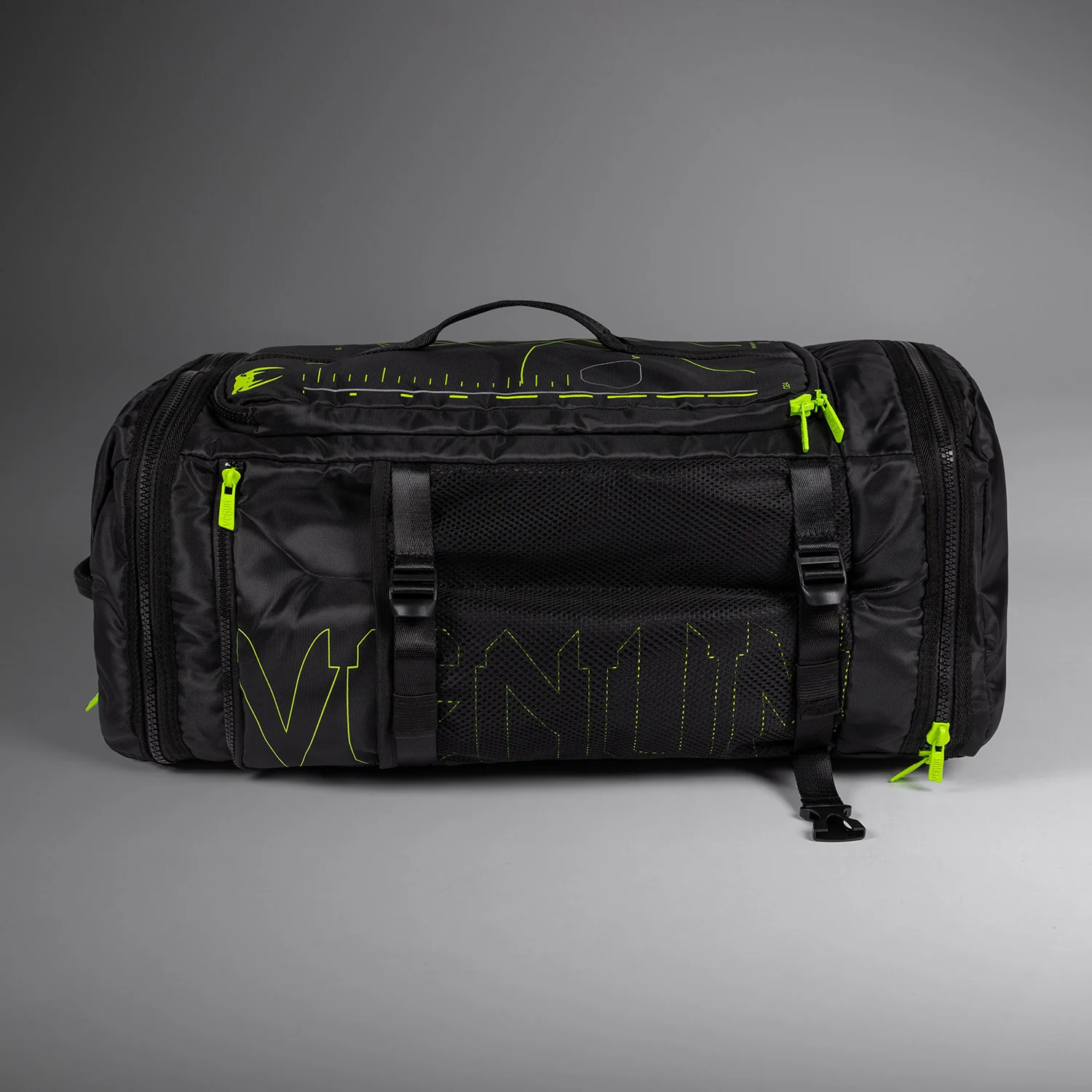 Venum Training Camp 4.0 Sports Bag - Black/Neon Green - Image 2