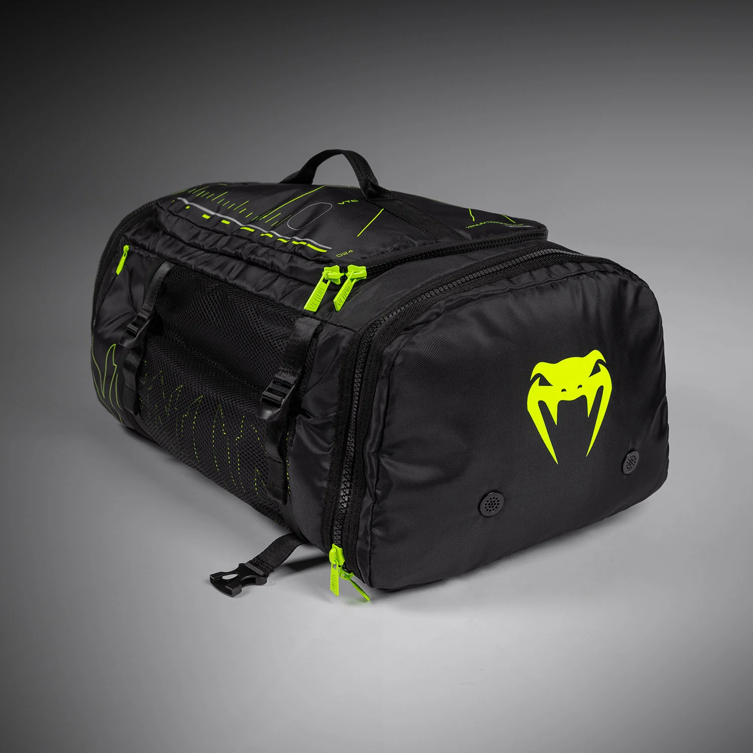 Venum Training Camp 4.0 Sports Bag - Black/Neon Green - Image 3