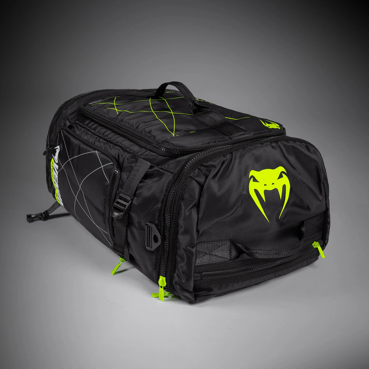 Venum Training Camp 4.0 Sports Bag - Black/Neon Green - Image 4