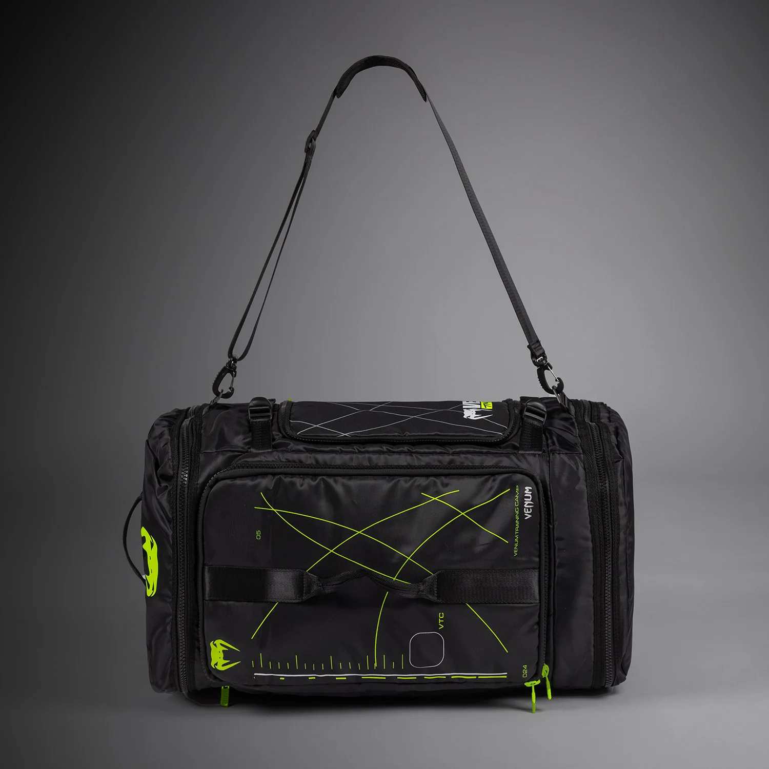 Venum Training Camp 4.0 Sports Bag - Black/Neon Green - Image 9