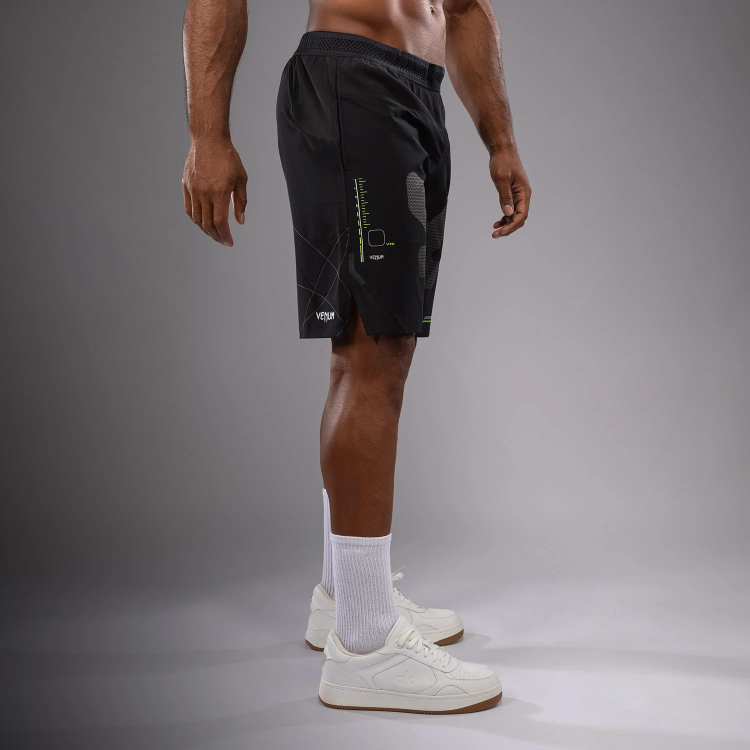 Venum Training Camp 4.0 Training Short - Black/Neon Green - Image 4
