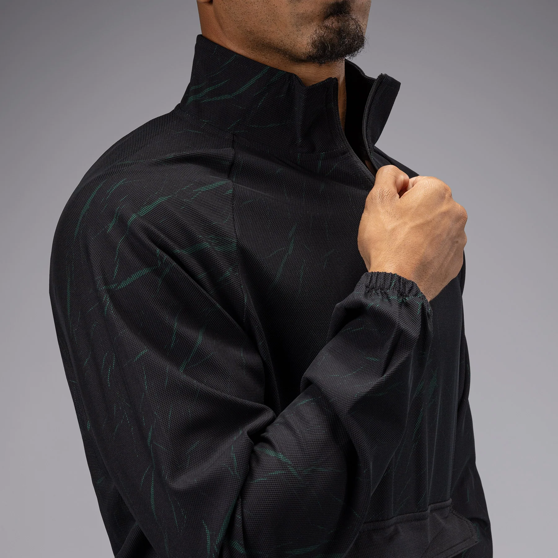 Venum Trooper Men's Half-Zip Jacket - Black/Forest Green - Image 6