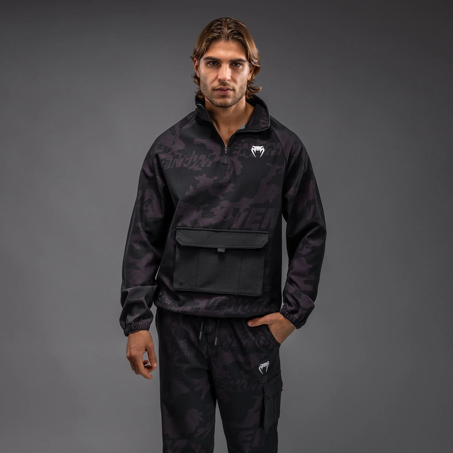 Venum Trooper Men's Half-Zip Jacket - Black/Purple