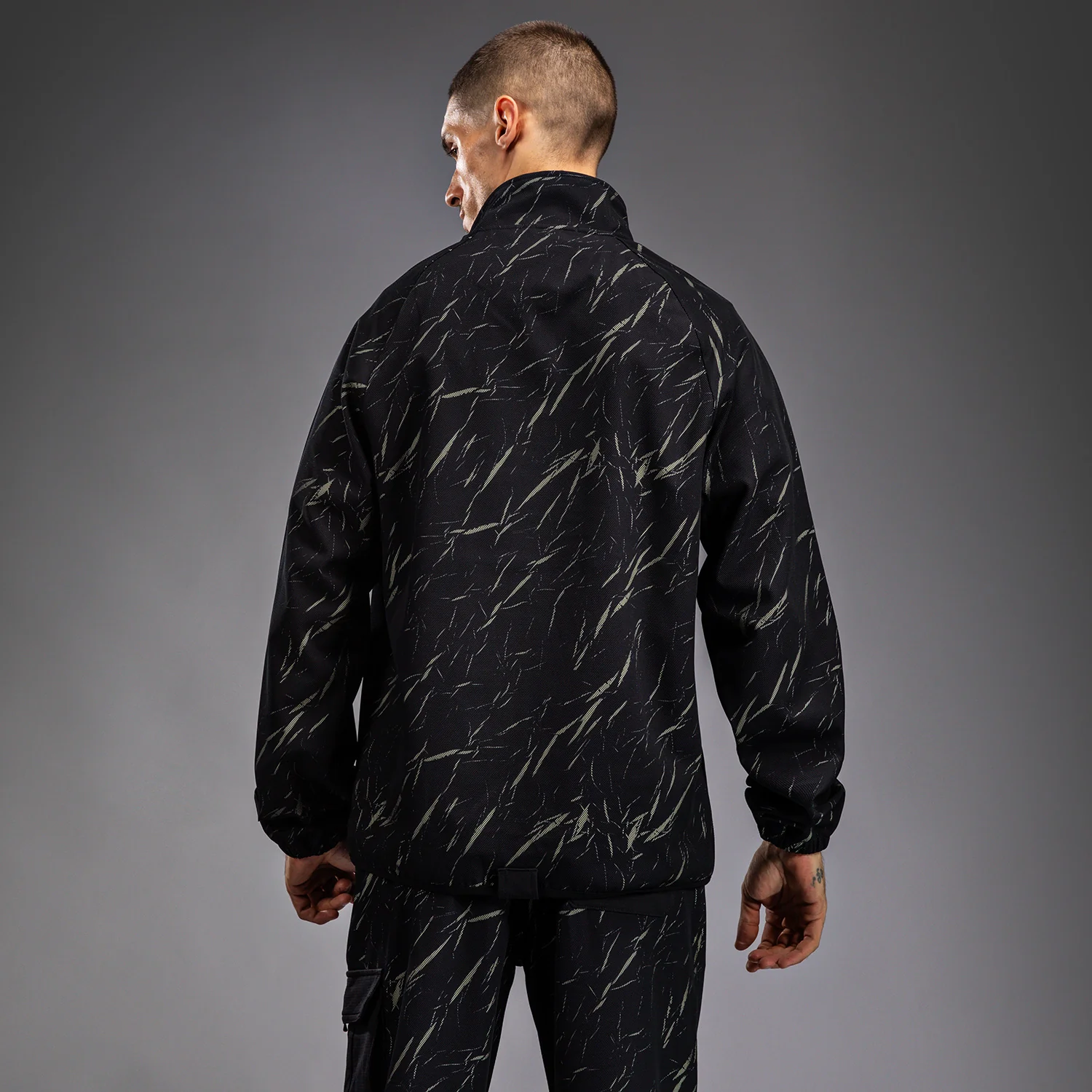 Venum Trooper Men's Half-Zip Jacket - Black/Stone Sand - Image 5