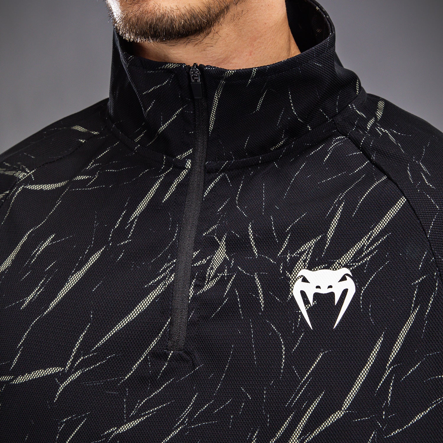 Venum Trooper Men's Half-Zip Jacket - Black/Stone Sand - Image 7