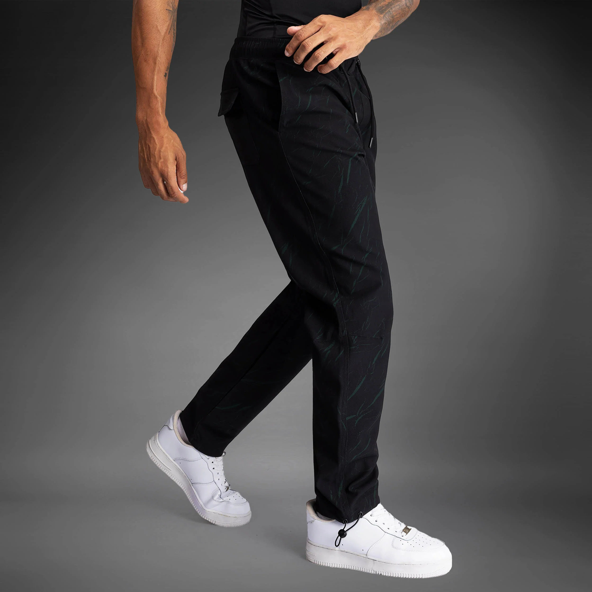 Venum Trooper Men's Tracksuit Pants - Black/Forest Green - Image 2