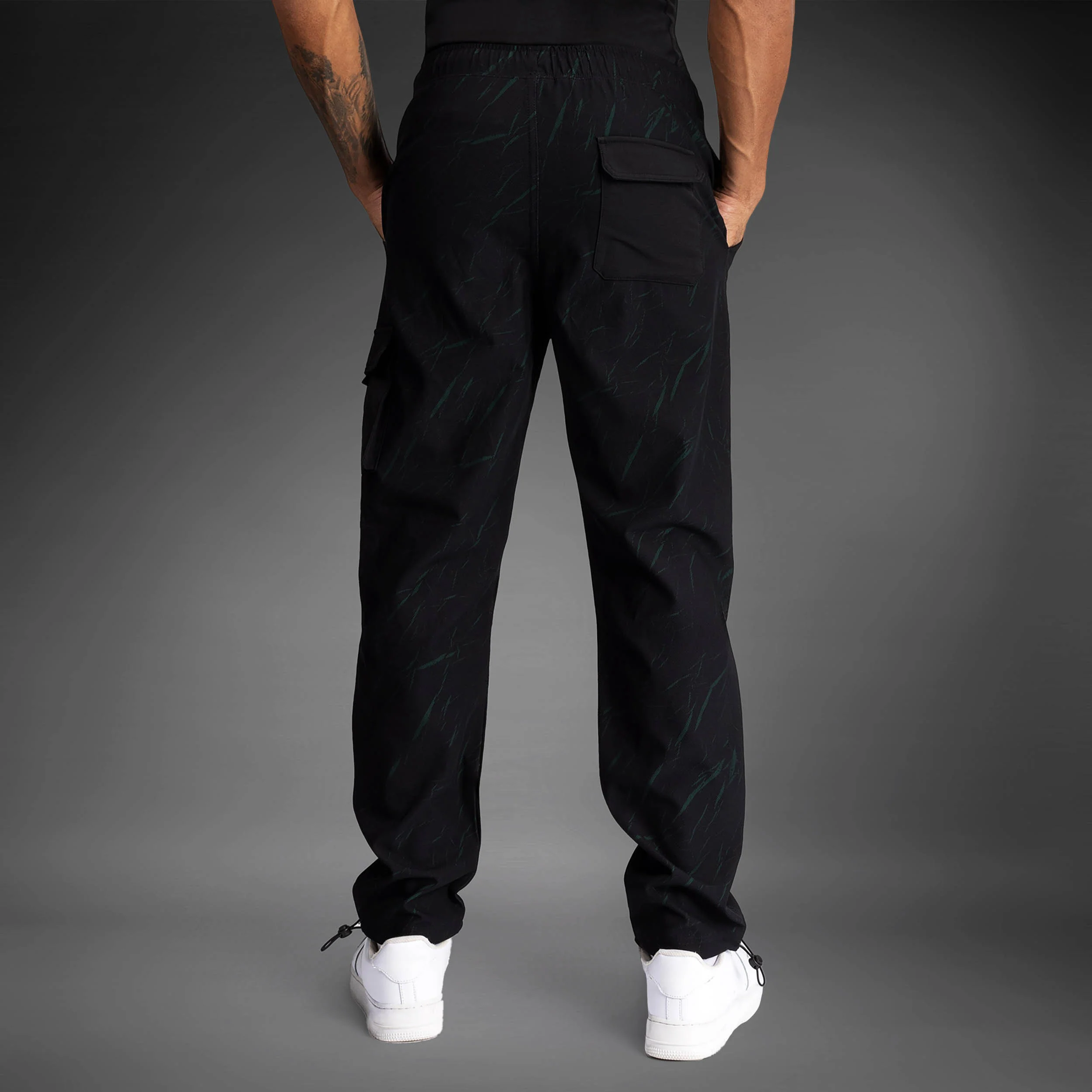 Venum Trooper Men's Tracksuit Pants - Black/Forest Green - Image 4
