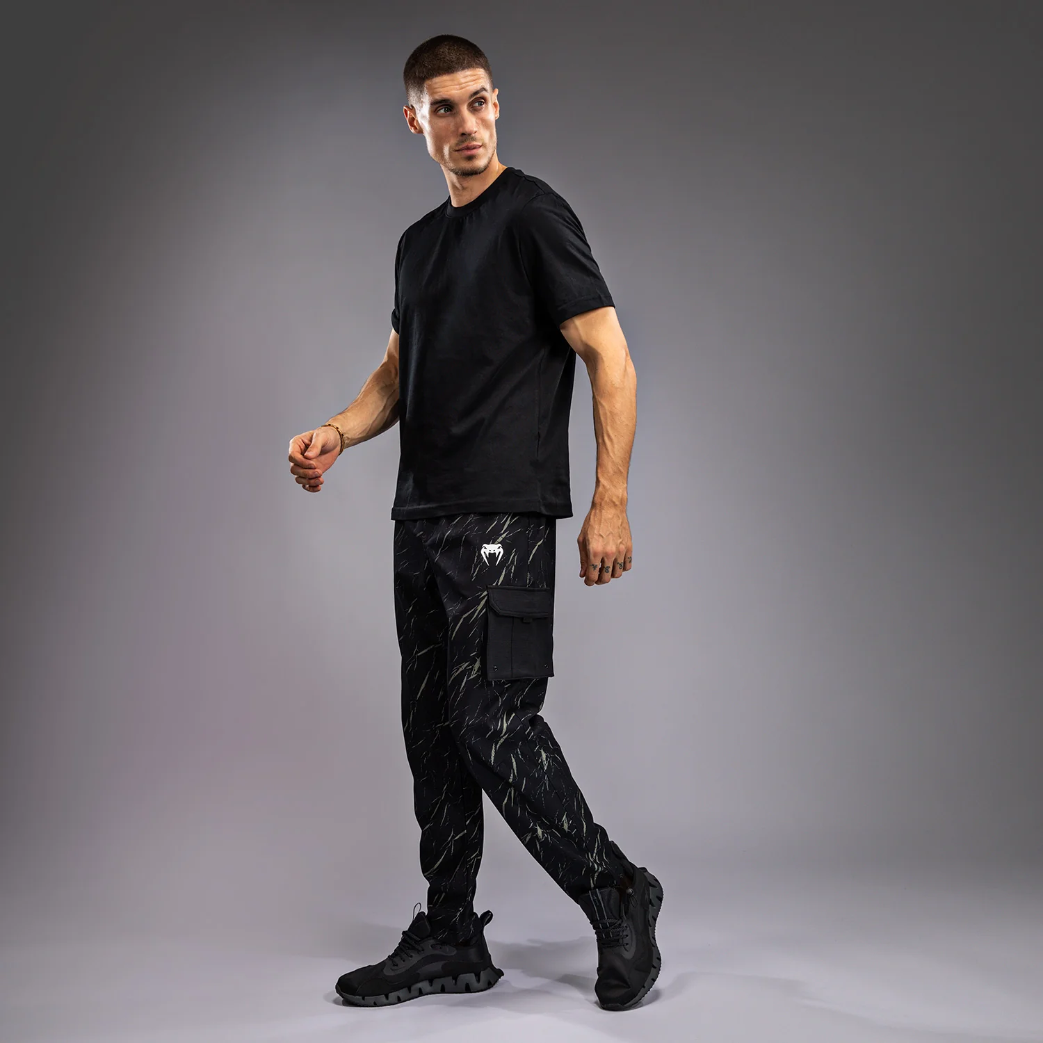Venum Trooper Men's Tracksuit Pants - Black/Stone Sand - Image 4