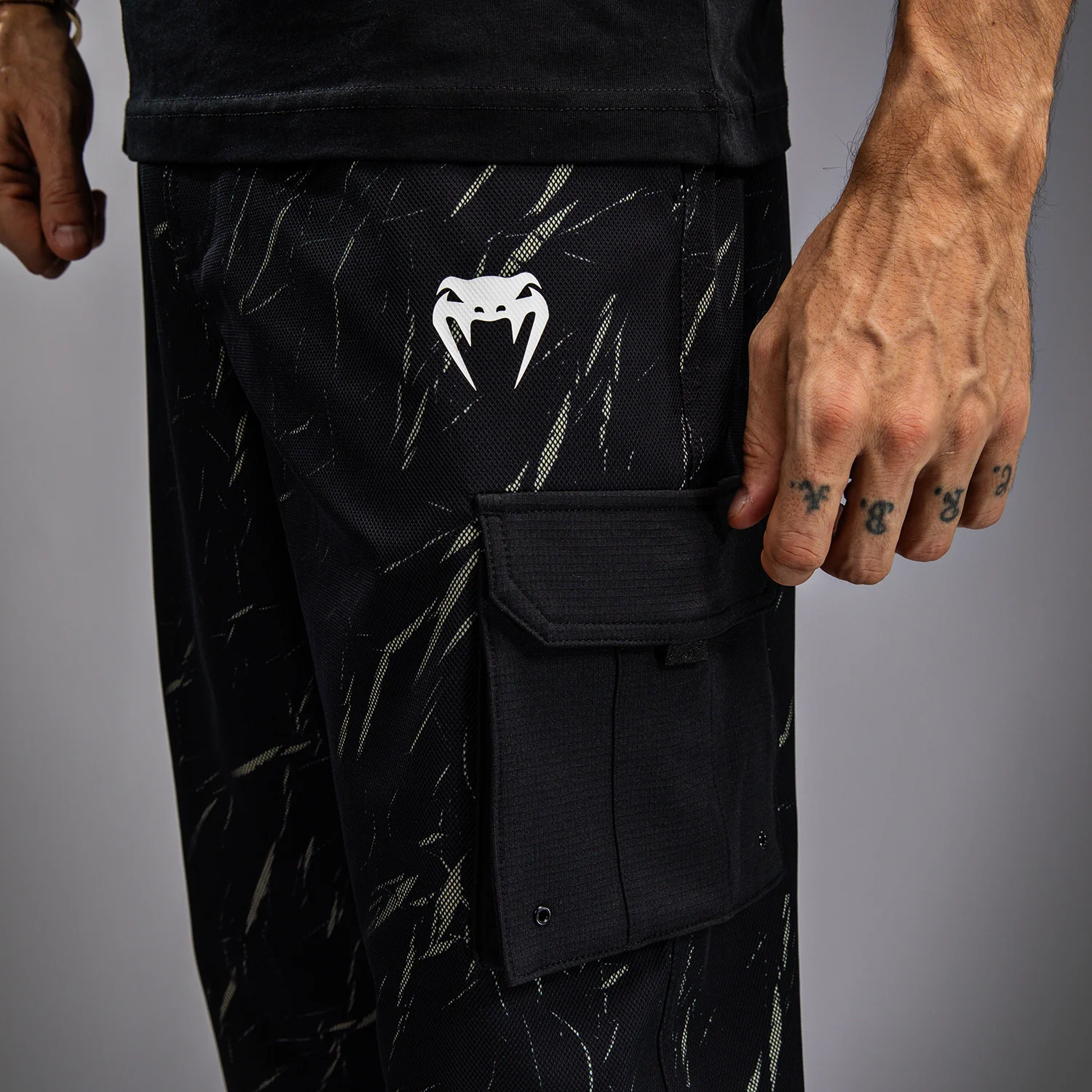 Venum Trooper Men's Tracksuit Pants - Black/Stone Sand - Image 7