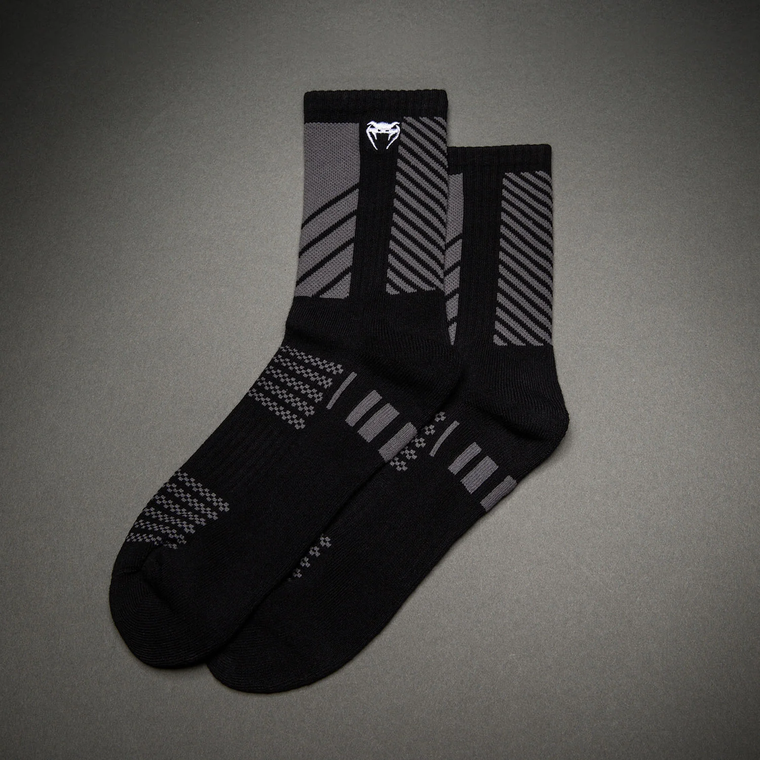 Venum Vector Crew Socks 3 Pack - Black/Grey - Image 4