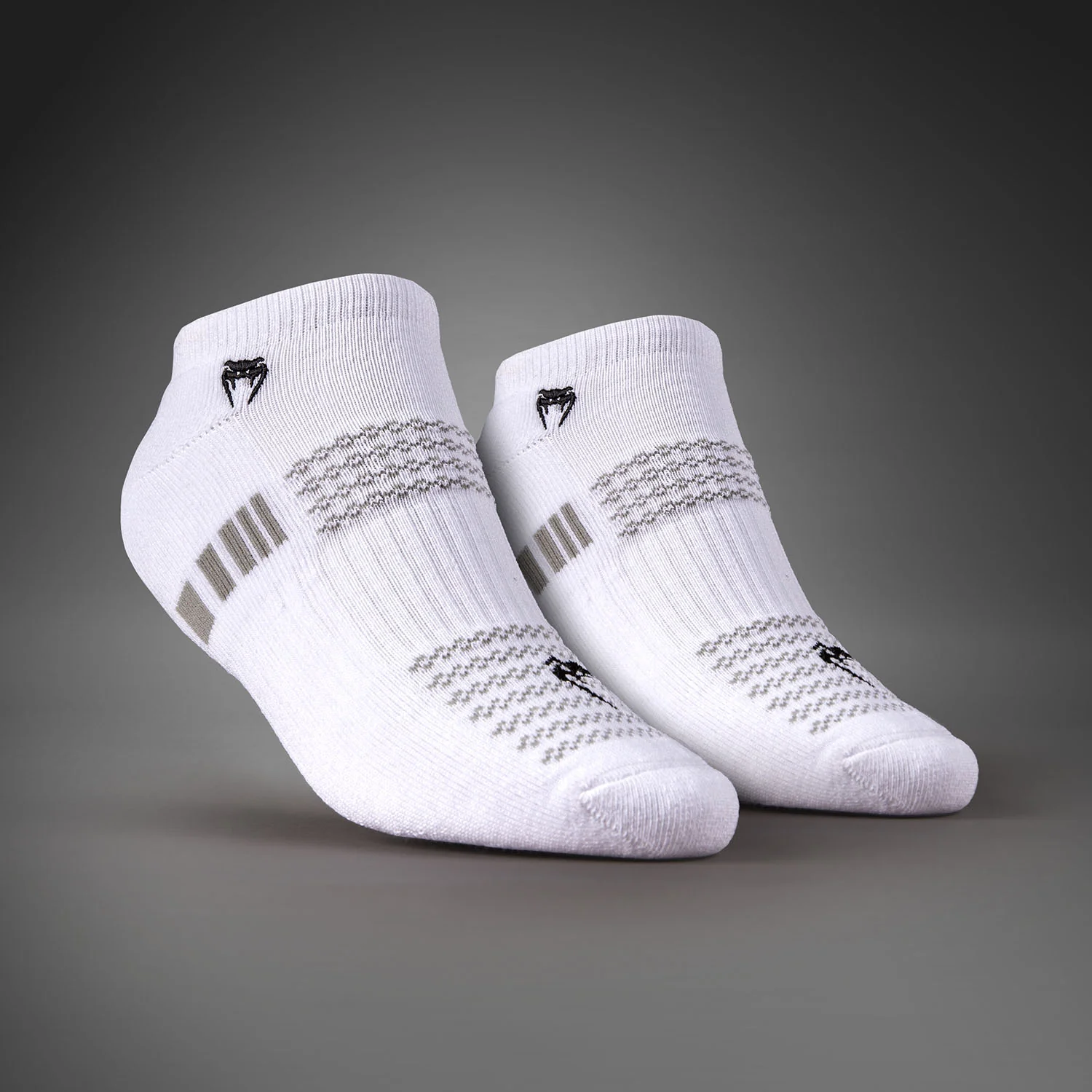 Venum Vector No-Show Socks - White/Grey - Image 2