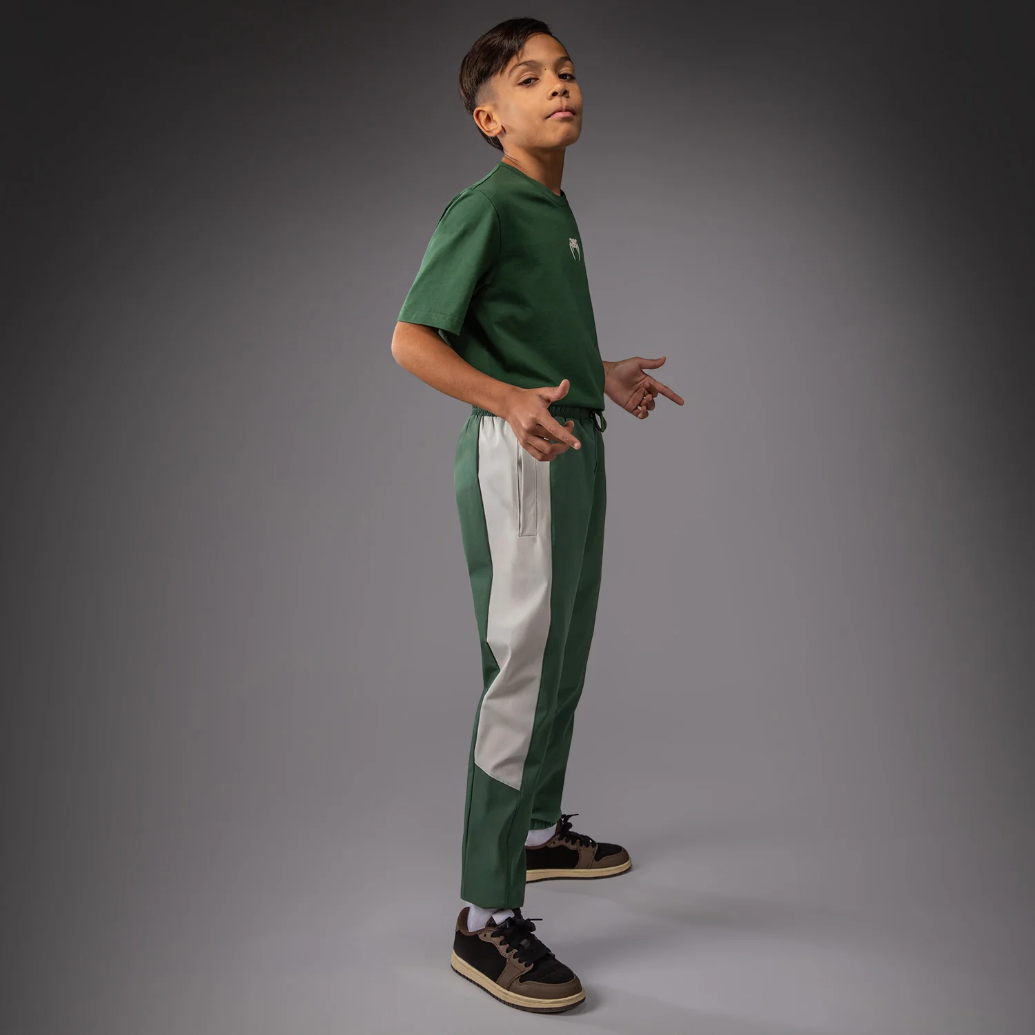 Venum Vectra Kids Joggers - Forest Green/ Off White - Image 4