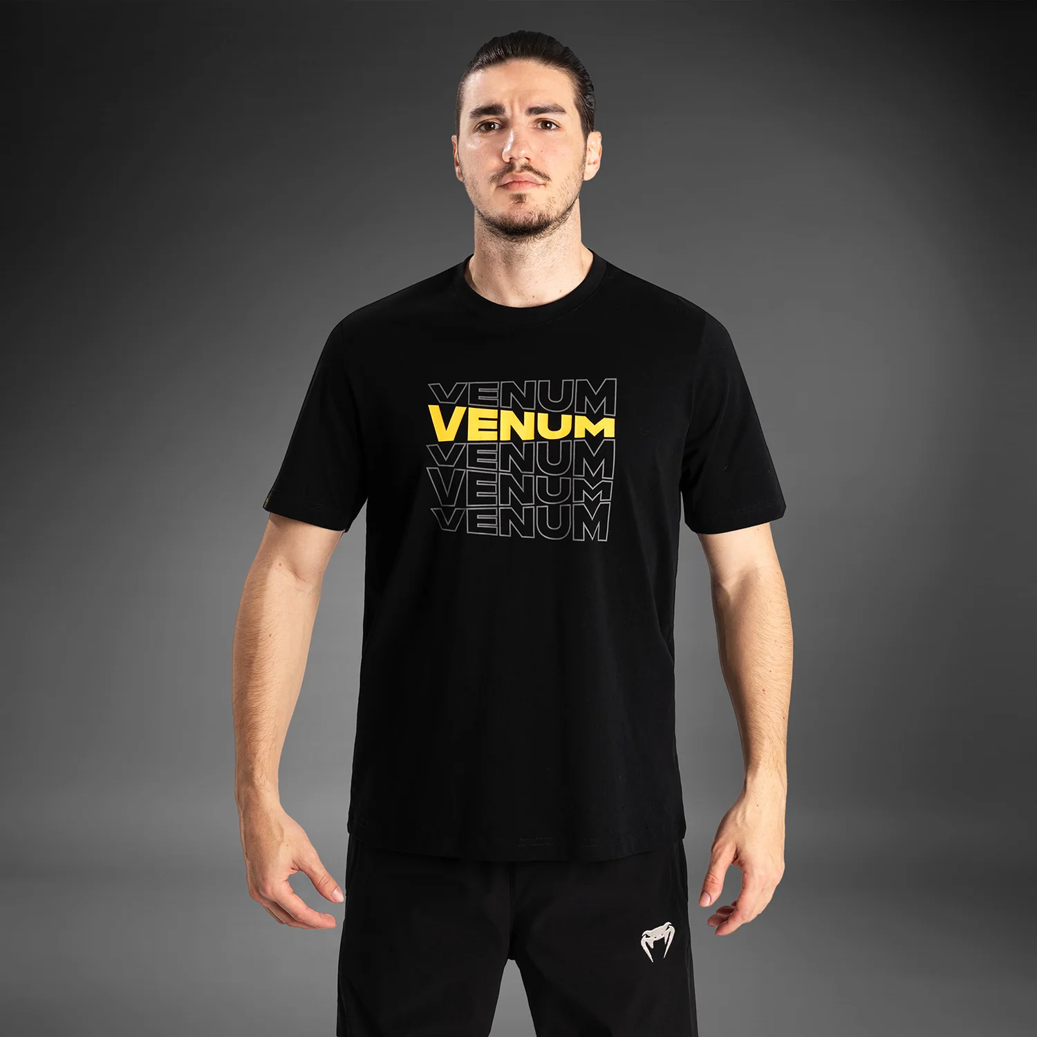 Venum Vertigo Men's Short Sleeve T-shirt - Black/Yellow